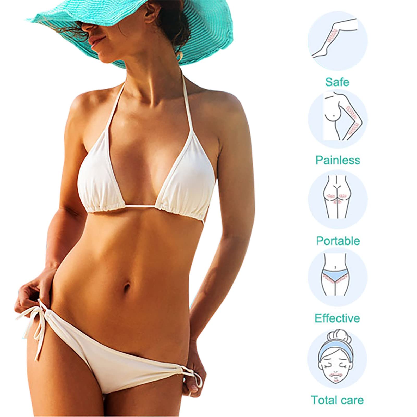 Women's Bikini Trimmer & Body Shaver - Durable T-Shaped Razor for Pubic Hair Removal, Travel-Friendly Pink Beauty Tool | Perfect for Travel, Gym & Sensitive Skin Care