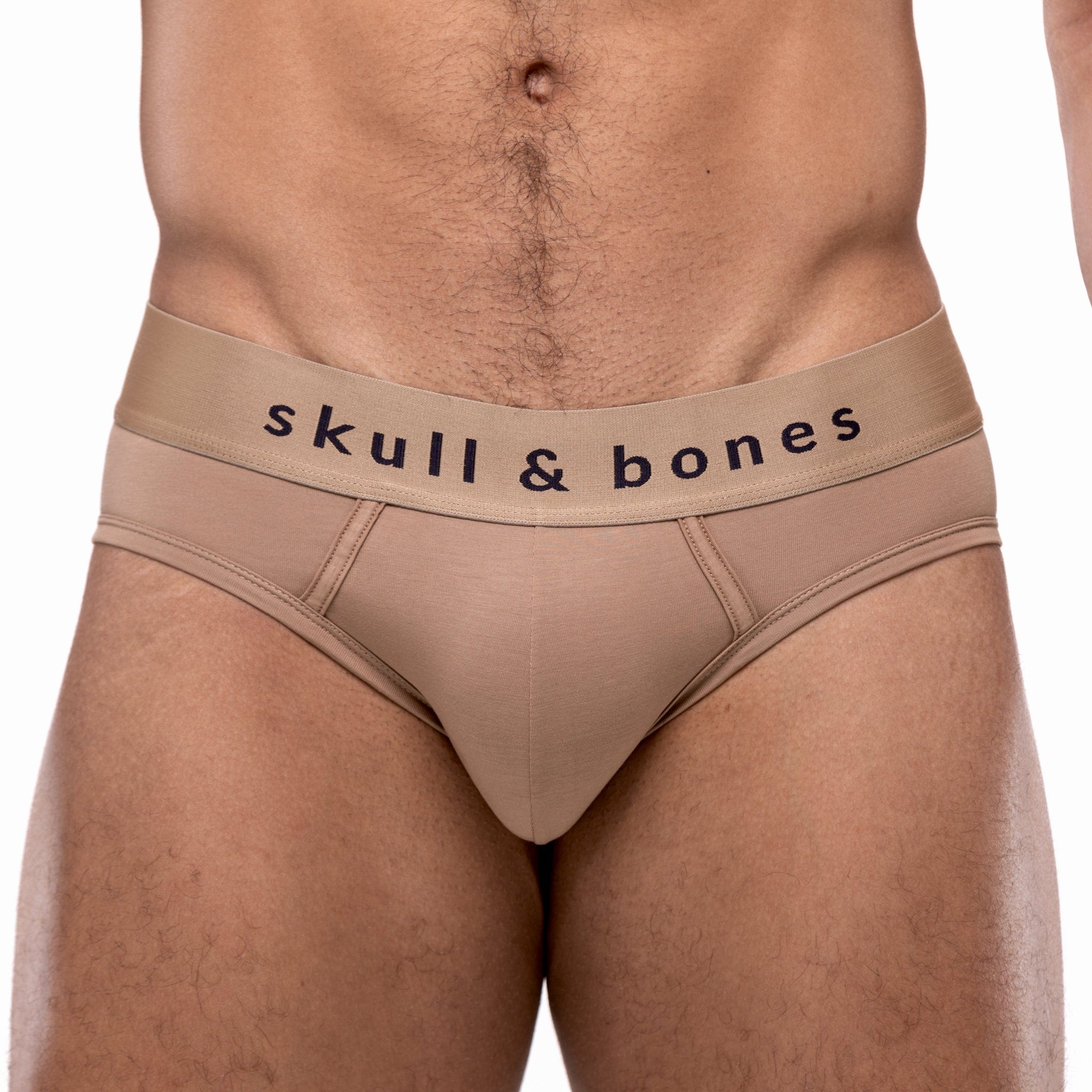 Just The Bones Brief Tan - Comfortable & Stylish Men's Underwear for Everyday Wear, Gym & Outdoor Activities
