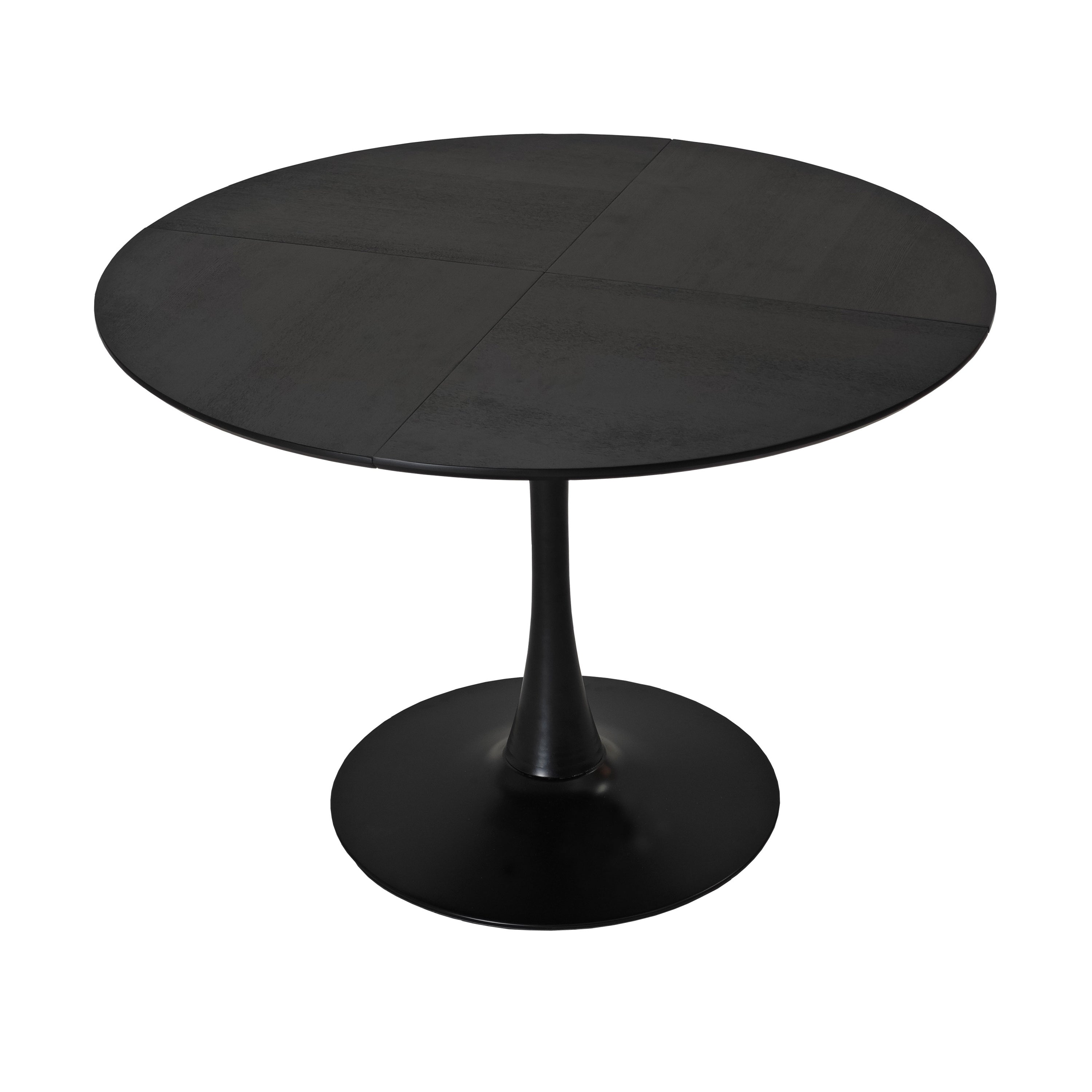 47 Inch Black Tulip Dining Table Set for 2 with Gray Chairs - Perfect for Small Spaces, Dining Rooms & Coffee Shops | Compact Modern Kitchen Table for Couples & Small Families