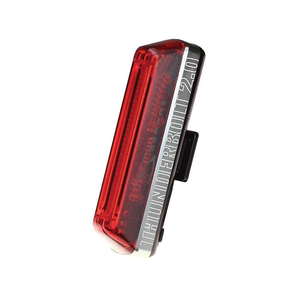 Serfas Thunderbolt 2.0 Bike Tail Light - High Visibility USB Rechargeable LED Bicycle Rear Light for Night Cycling, Commuting & Road Safety