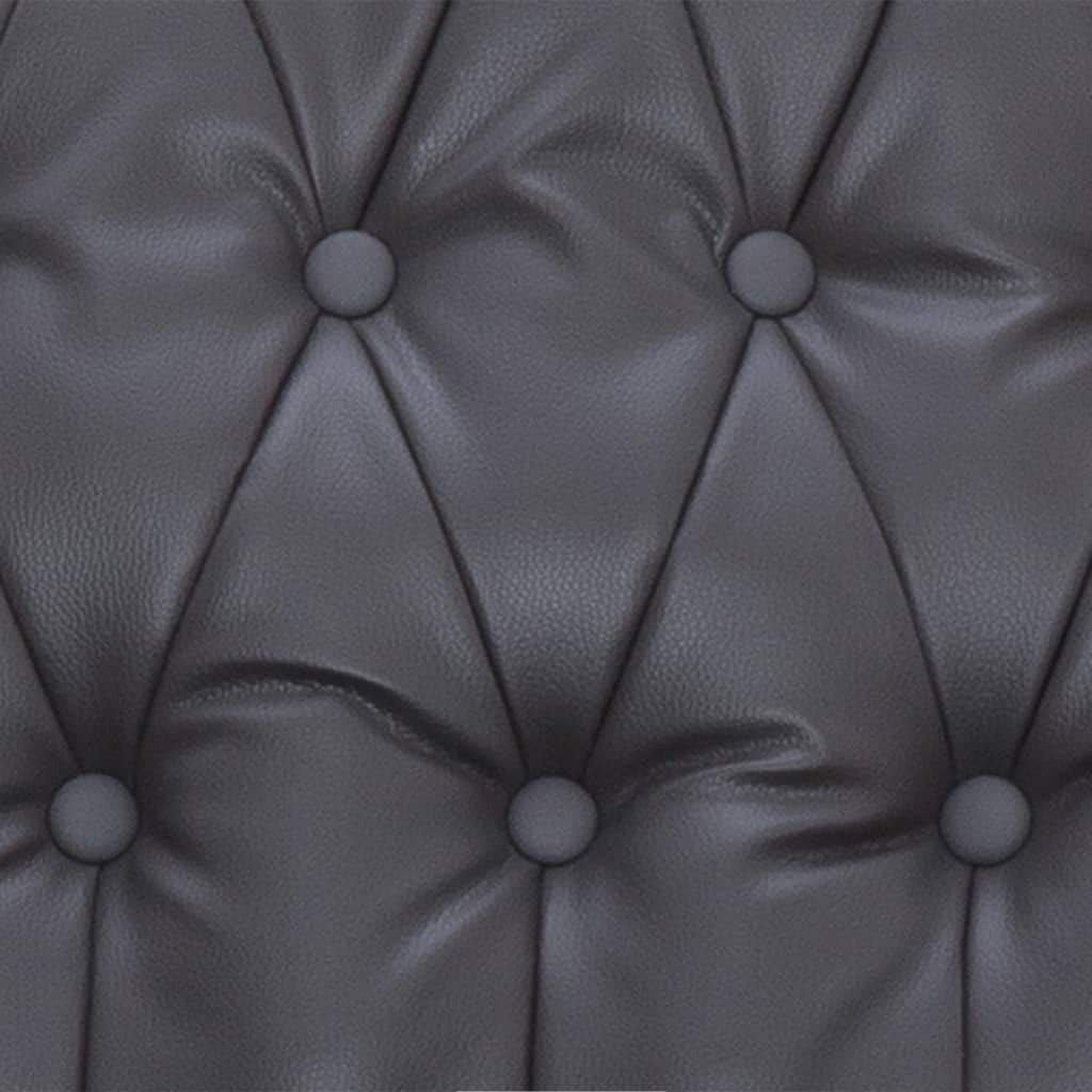 Gray Faux Leather Reclining Chair - Modern Accent Lounge Chair for Living Room, Upholstered Side Chair with Padded Comfort - Perfect for Reading, Relaxing & Home Decor