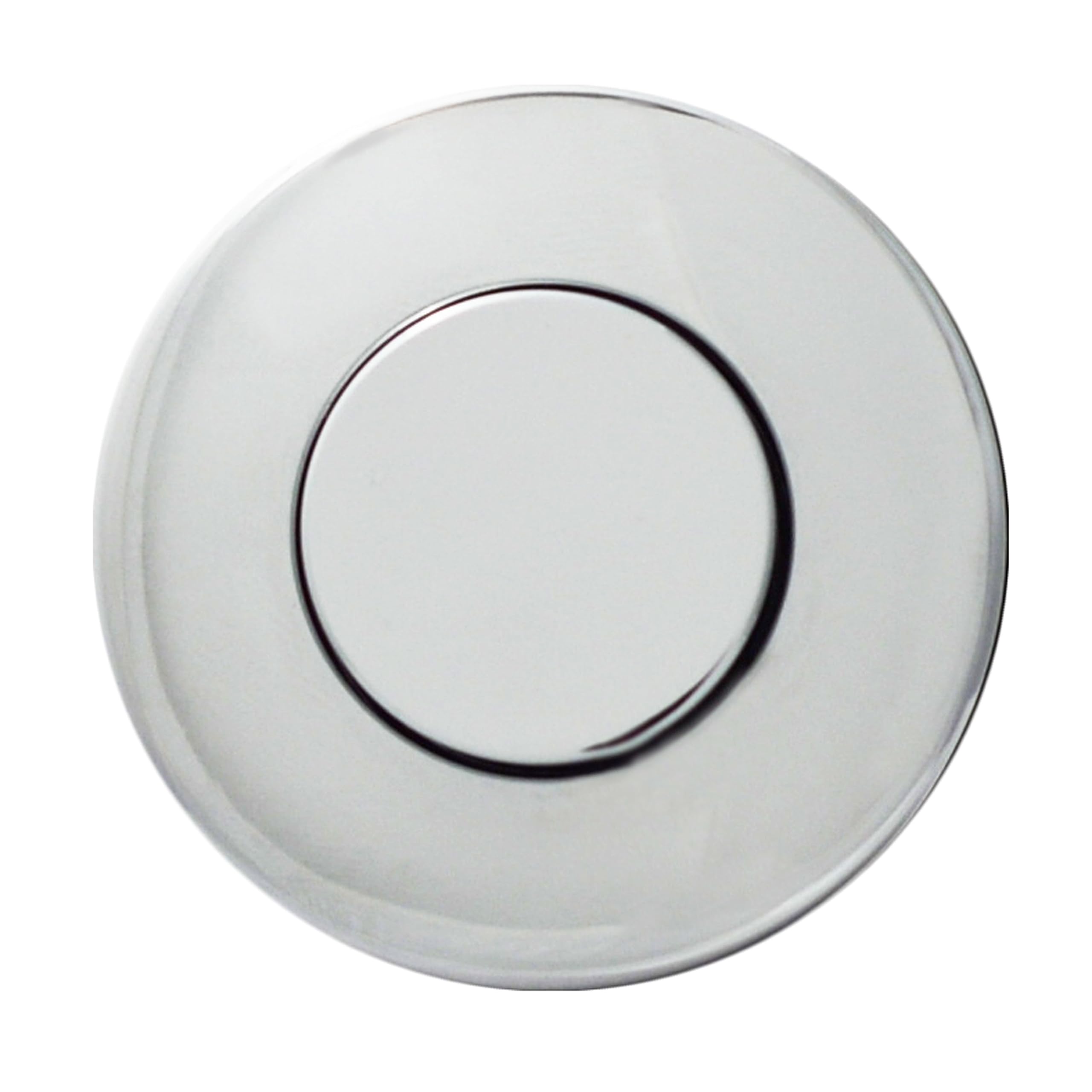 Westbrass ASB-RB3-26 Sink Top Waste Disposal Replacement Air Switch Trim Kit with Raised Button in Polished Chrome - Perfect for Kitchen Sink Garbage Disposal Systems