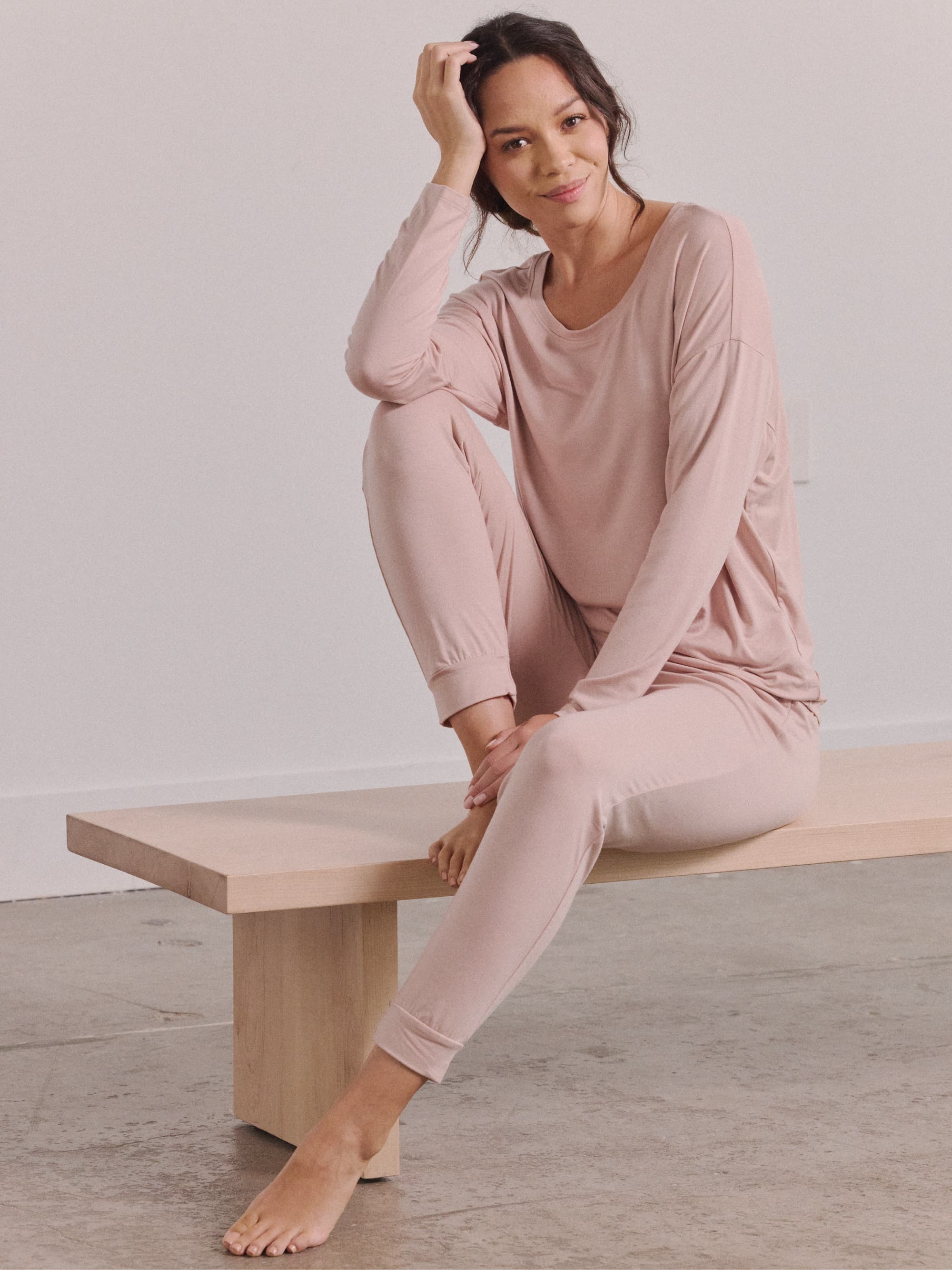 Soft Modal Long Sleeve Pajama Top for Women - Comfortable Sleepwear & Lounge Wear for Nighttime Relaxation and Cozy Evenings at Home