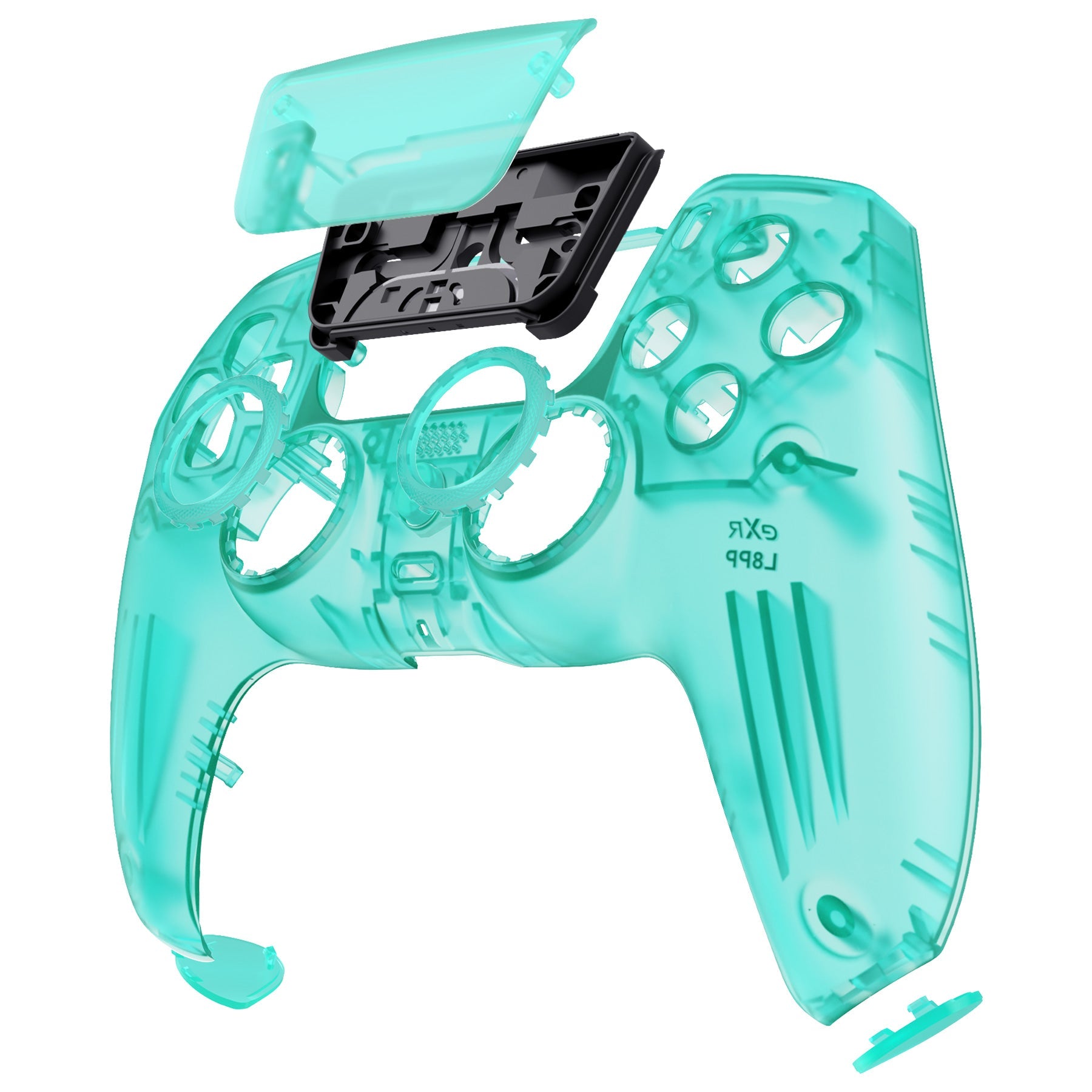 eXtremeRate LUNA Redesigned PS5 Controller Front Shell with Touchpad - Compatible with BDM 010/020/030/040/050 Models - Emerald Green | Gaming Accessory for Enhanced PS5 Controller Customization & Protection