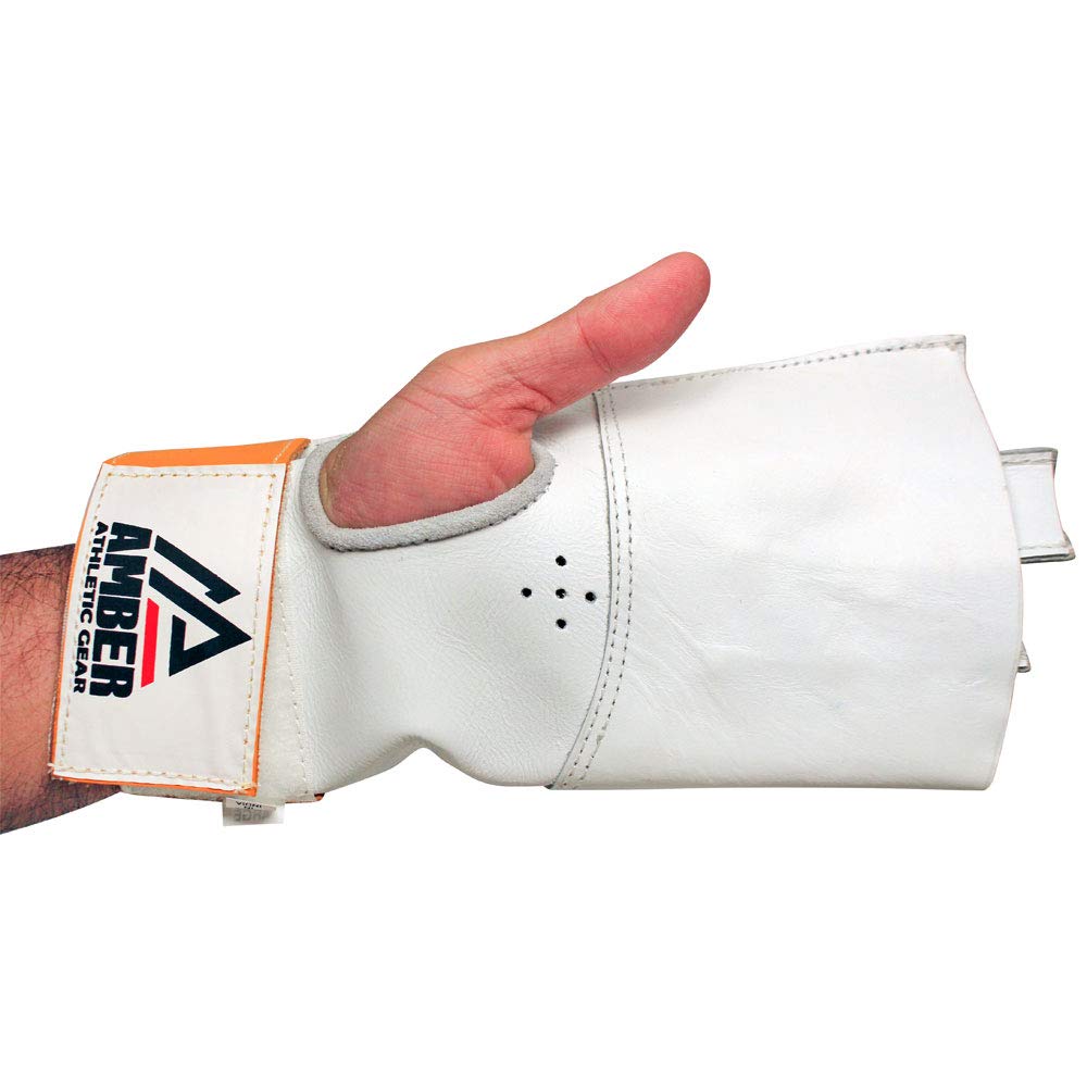 Amber Athletic Left Hand Hammer Glove for Baseball & Softball - Durable Leather Workout Training Equipment for Pitchers & Fielders