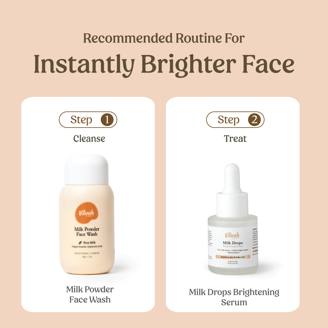 Best Face Brightening Kit for Glowing Skin - Vitamin C Serum & Brightening Cream Set - Perfect for Daily Skincare Routine & Dark Spot Treatment
