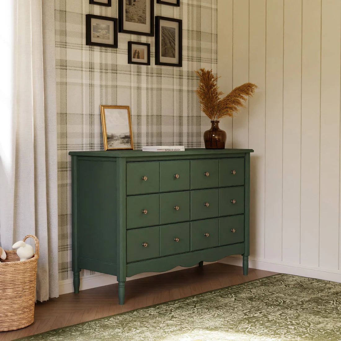 Liberty 6 Drawer Assembled Dresser - Modern Wooden Chest of Drawers for Bedroom Storage | Perfect for Organizing Clothes, Linens & Accessories in Home, Dorm or Nursery