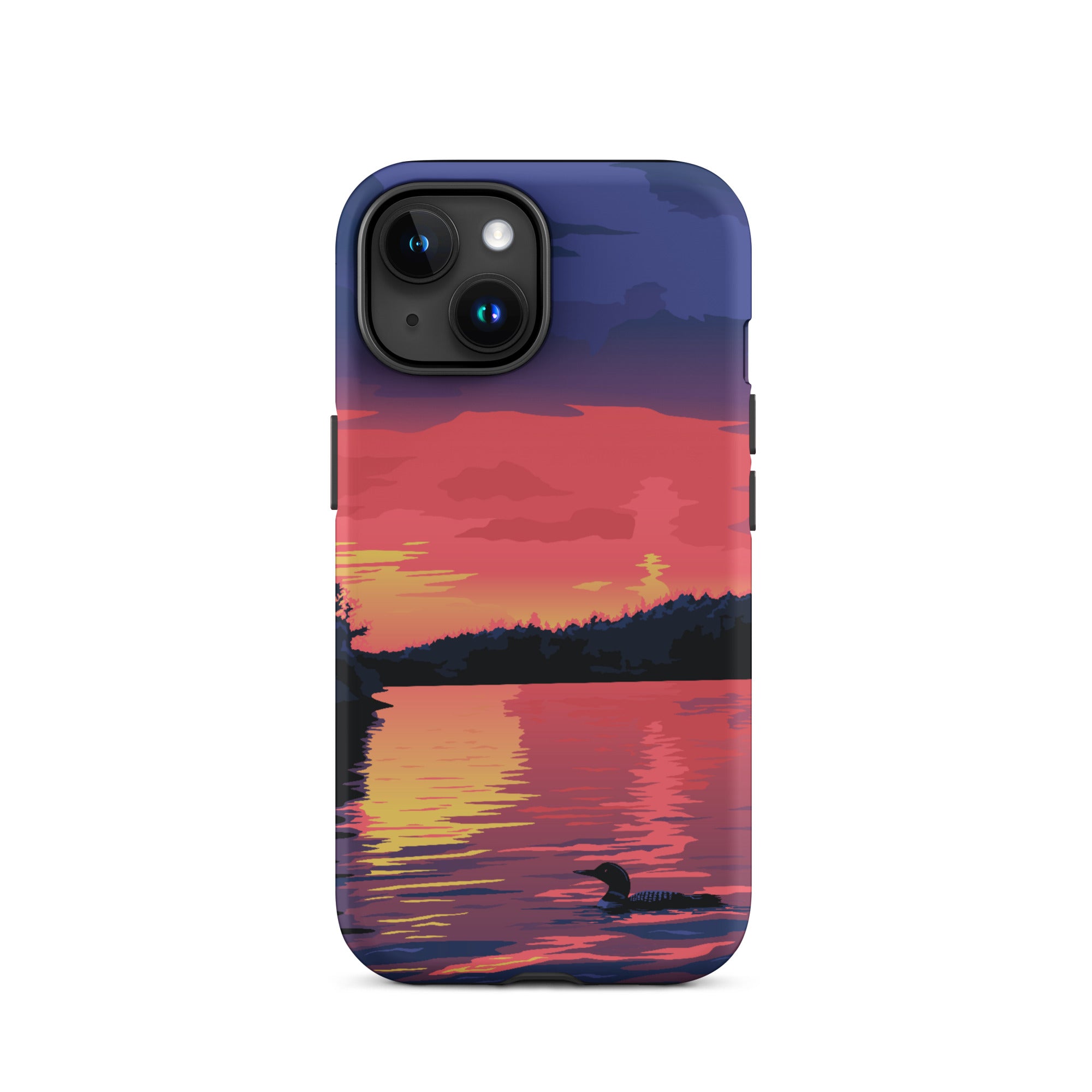 Premium iPhone Protective Case with Sunset Loon Design - Shockproof & Scratch-Resistant Cover for iPhone [Models] | Perfect for Outdoor Adventures, Travel & Daily Protection