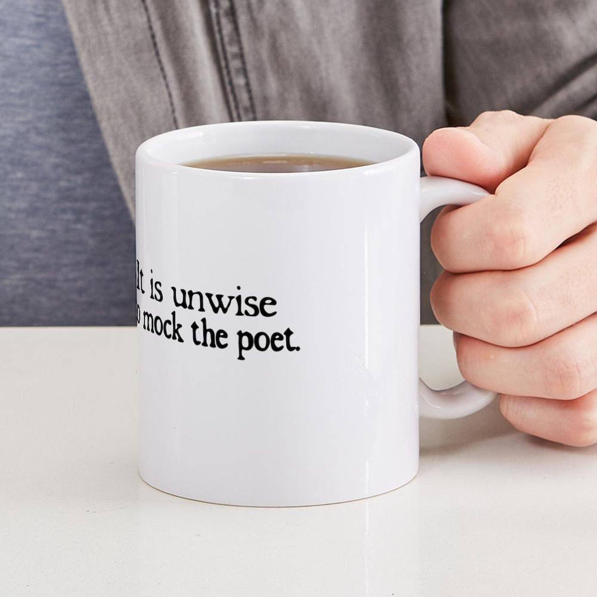 11 oz (325 ml) Ceramic Coffee Mug with Inspirational Poet Design - Perfect for Tea, Hot Chocolate & Office Use - Great Gift for Writers & Book Lovers
