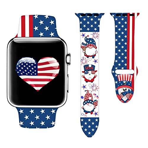 Sport Watch Band Compatible with Apple Watch 38mm 40mm 41mm 42mm 43mm 44mm 45mm - Soft Silicone Strap Replacement for iWatch Series 7/6/5/4/3/2/1 - Adjustable Unisex Design for Men & Women - Perfect for Workouts, Running, Swimming & Daily Wear
