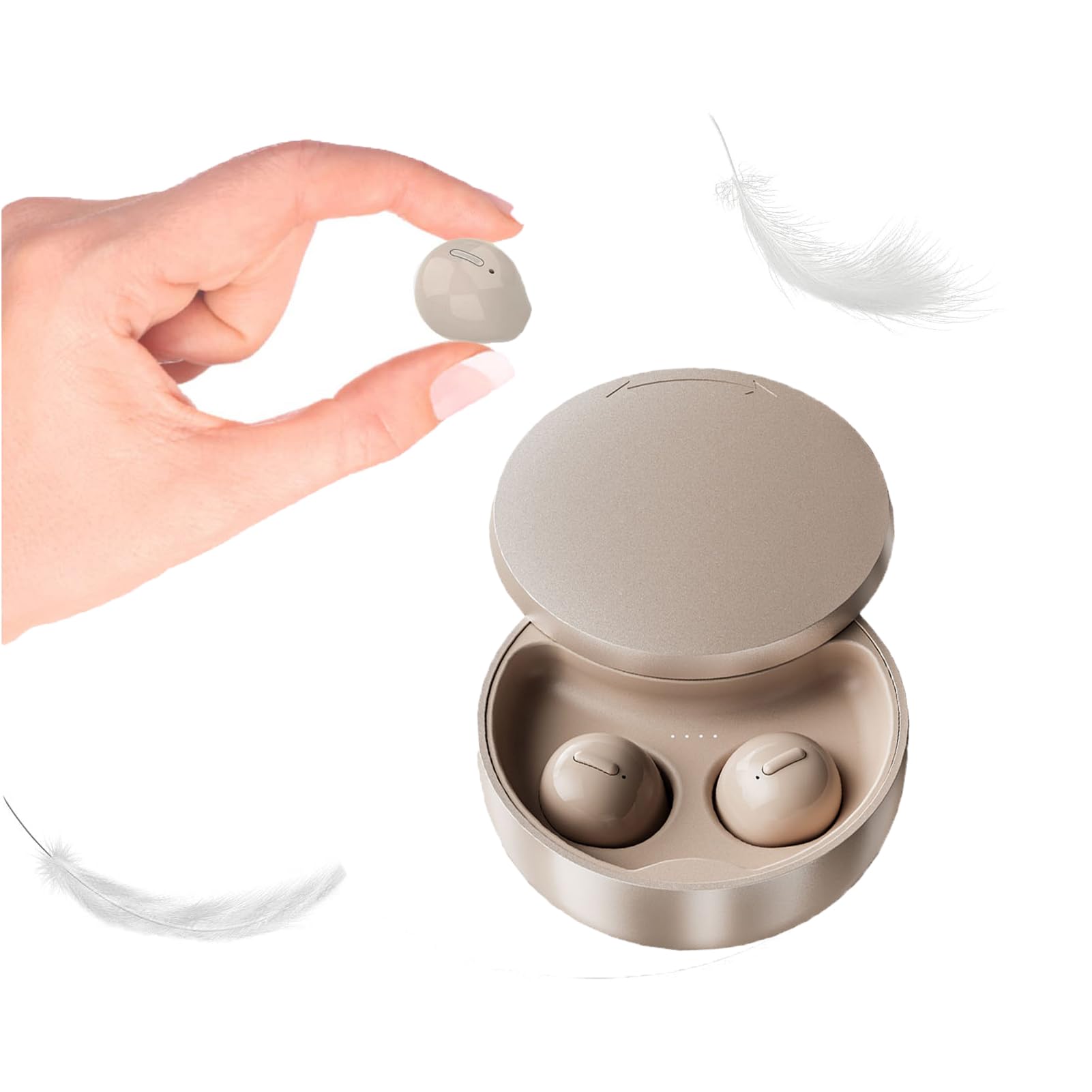 Loluka Small Invisible Wireless Bluetooth Earbuds - Mini Discreet Single Earpiece with Mic for Work, Calls & Sports | Comfortable & Lightweight for All-Day Wear | Perfect for Business Meetings, Gym Workouts & Driving