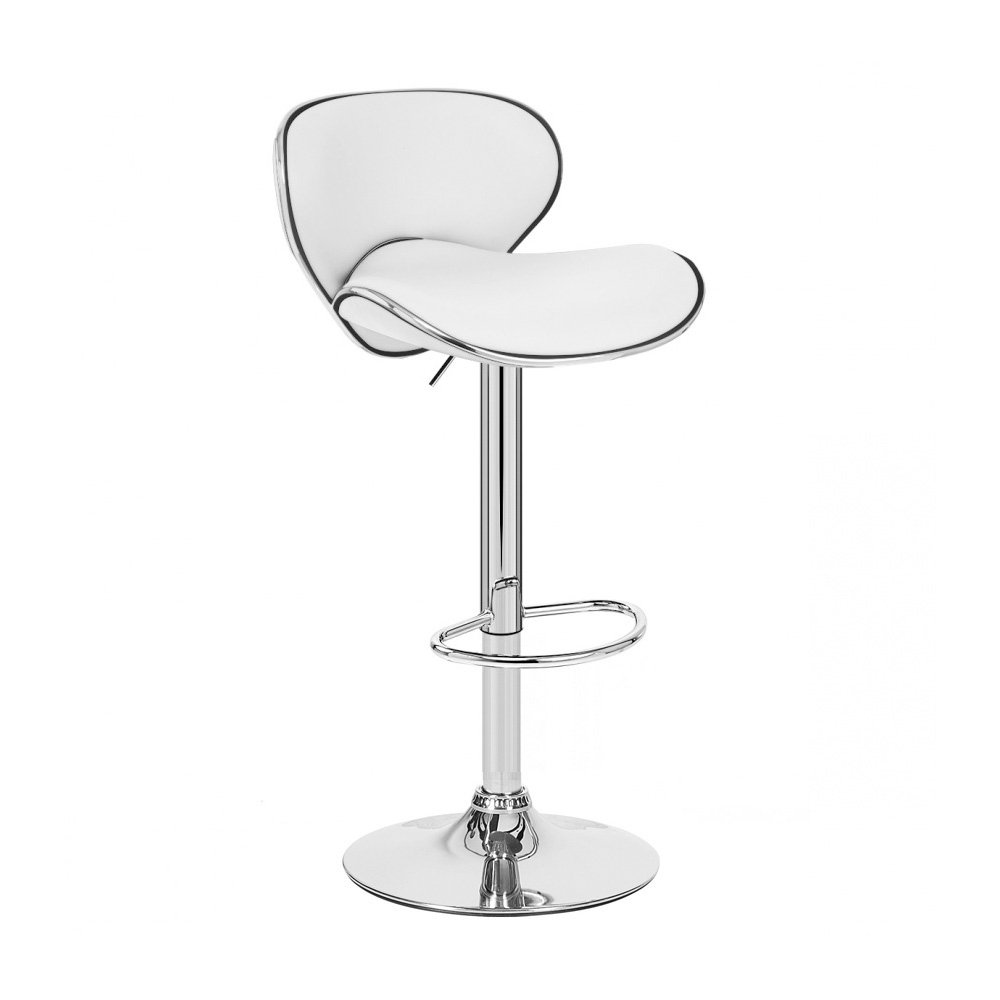 Set of 2 Kappa Contemporary Adjustable Barstools - Vanilla White - Perfect for Kitchen Islands & Home Bars