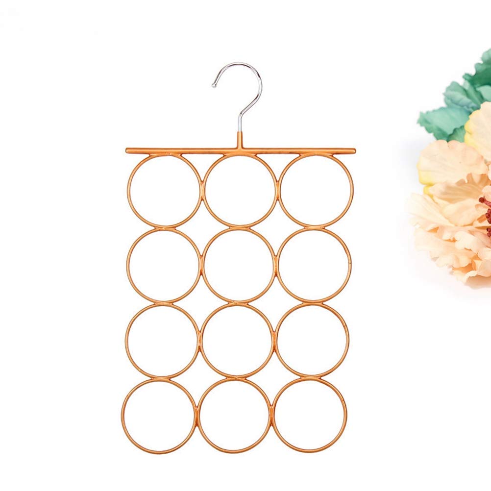 DOITOOL Wall Mounted Belt & Tie Organizer - Multi-Purpose Hanger for Belts, Ties, Scarves, Socks & Pants - Space Saving Bedroom Storage Solution in Earth Tones - Perfect for Closet Organization & Small Space Living
