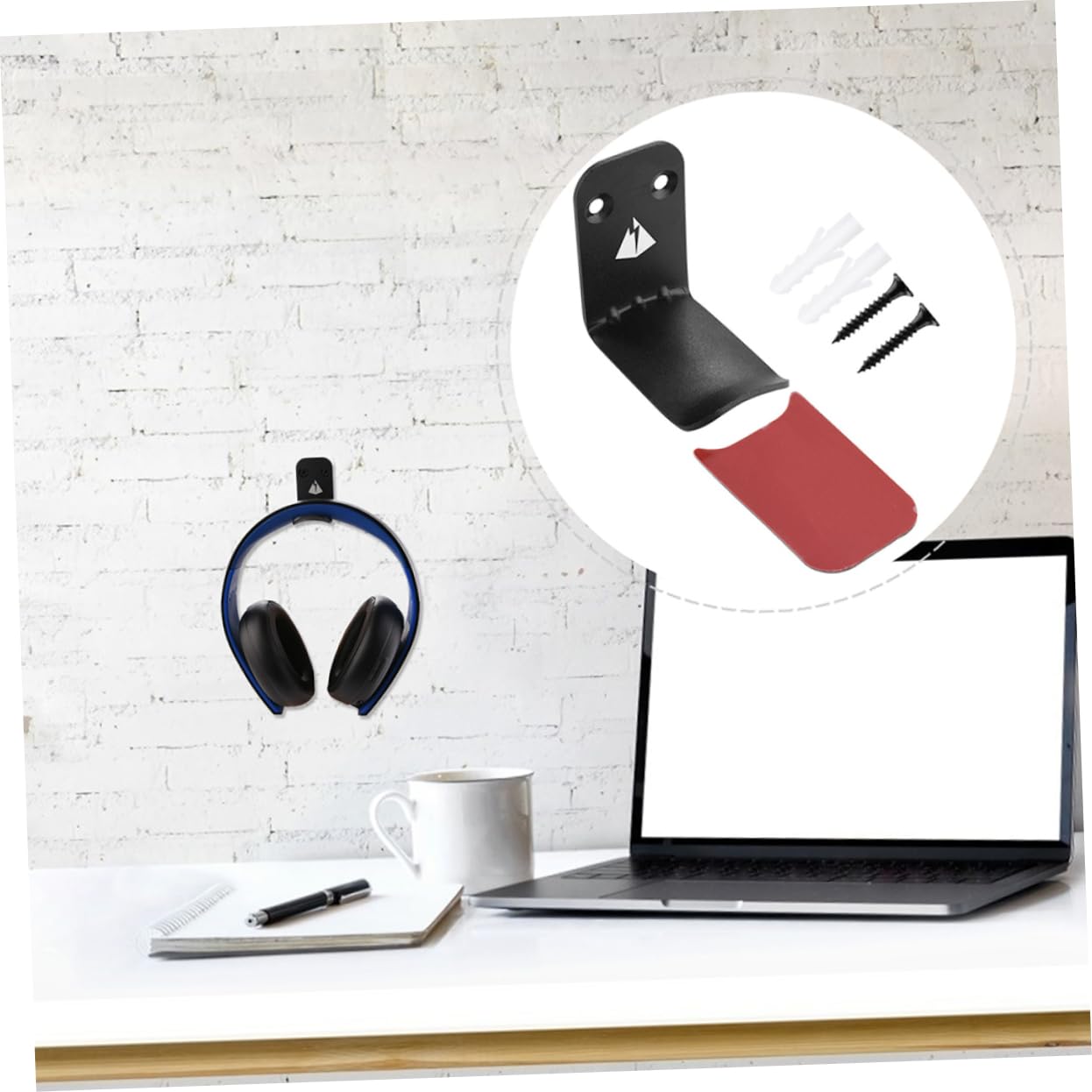 Premium Aluminum Alloy Headphone Hook & Headset Stand - Space-Saving Desk/Wall Mount Earphone Holder & Coat Hanger for Office, Gaming Setup, and Home Organization