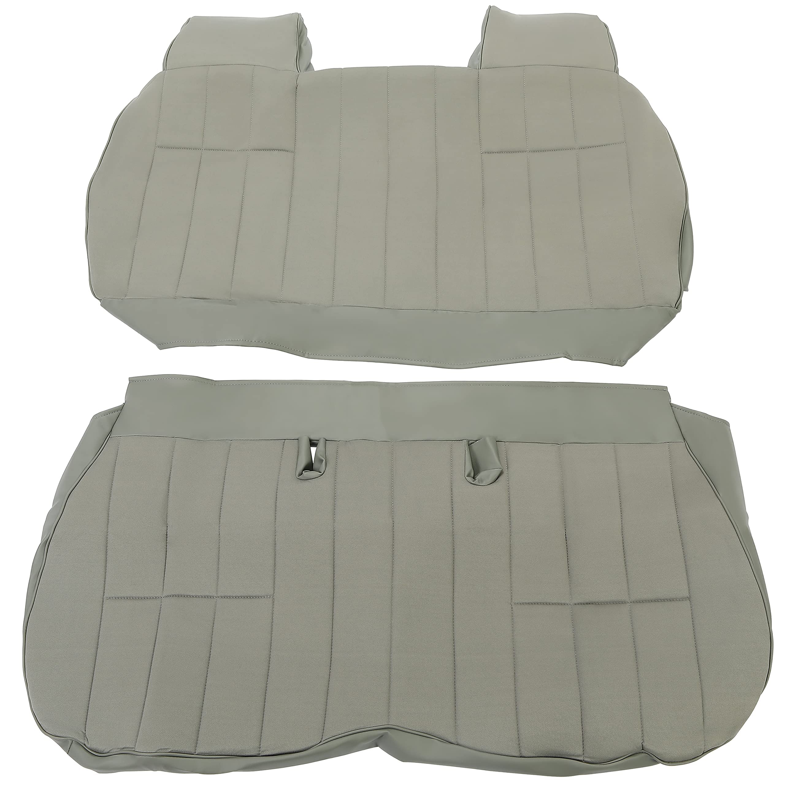 Kojem Grey Bench Seat Covers for Toyota Pickup SR5/DLX Extended/Base Standard Cab 1987-1994 - Durable Upholstery Replacement with Headrest - Perfect for Truck Restoration & Off-Road Adventures