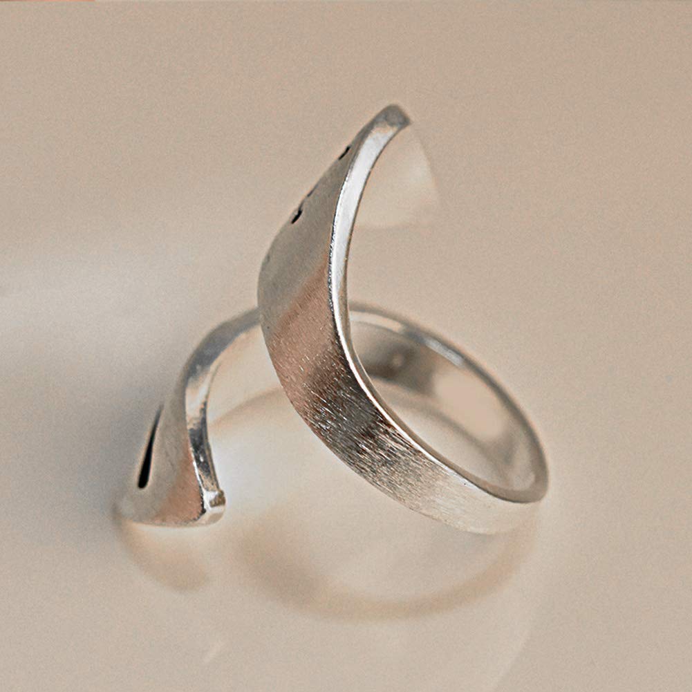 Elegant Adjustable Dandelion Spiral Open Ring for Women - Sterling Silver Love Ring, Wedding Band, Valentine's Gift | Perfect for Anniversaries, Engagements & Romantic Occasions