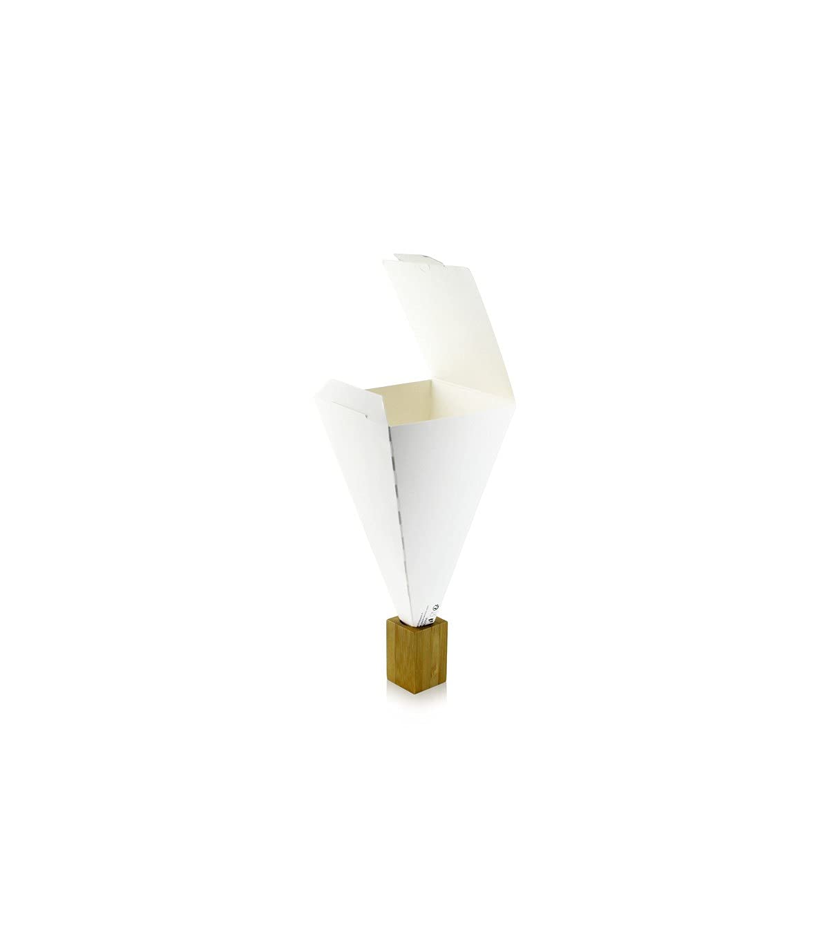PacknWood 210SCONE 3.5 x 3.5 Inch White Closable Snack Cone - Perfect for Parties, Movie Nights, and Snack Serving