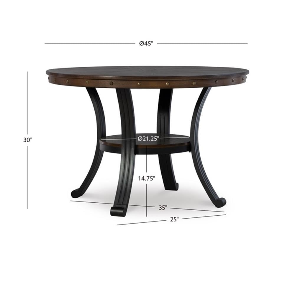 Powell Furniture Franklin Dining Table Set - 5-Piece Modern Wood Dining Room Table with Chairs for Family Gatherings & Dinner Parties