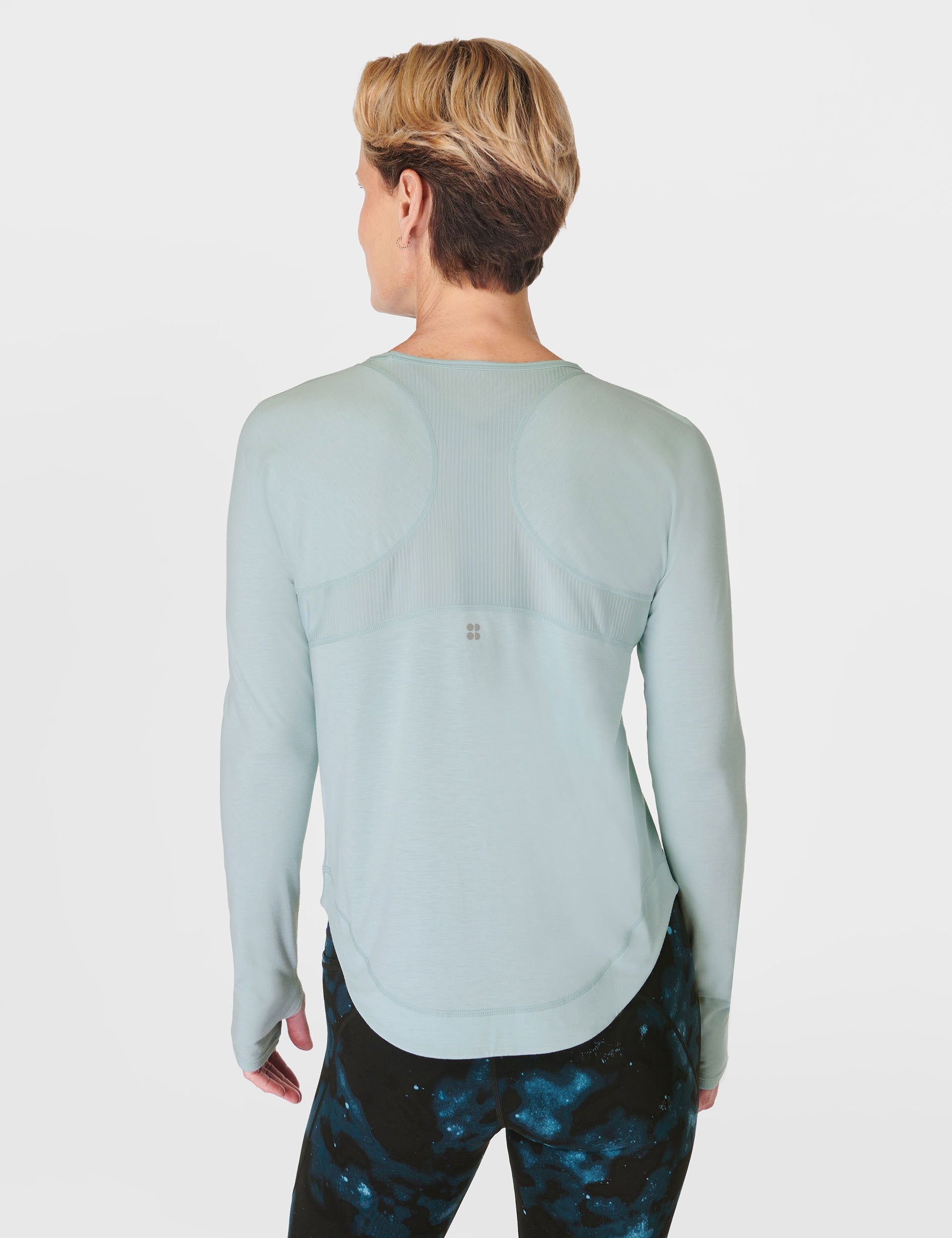 Breathe Easy Running Long Sleeve Top - Moisture Wicking Athletic Shirt for Men & Women in Muted Teal Blue | Perfect for Jogging, Gym Workouts & Outdoor Activities