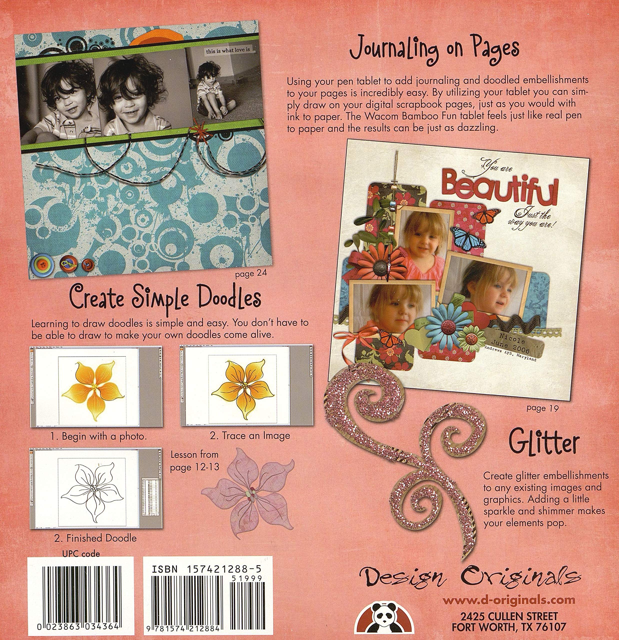 Digi-Scrappin' 104: Digital Drawing & Writing Tablet Guide - Complete Pen Tablet Techniques for Digital Scrapbooking with 8 CD Kits | Perfect for Creative Projects, DIY Scrapbooks & Digital Art