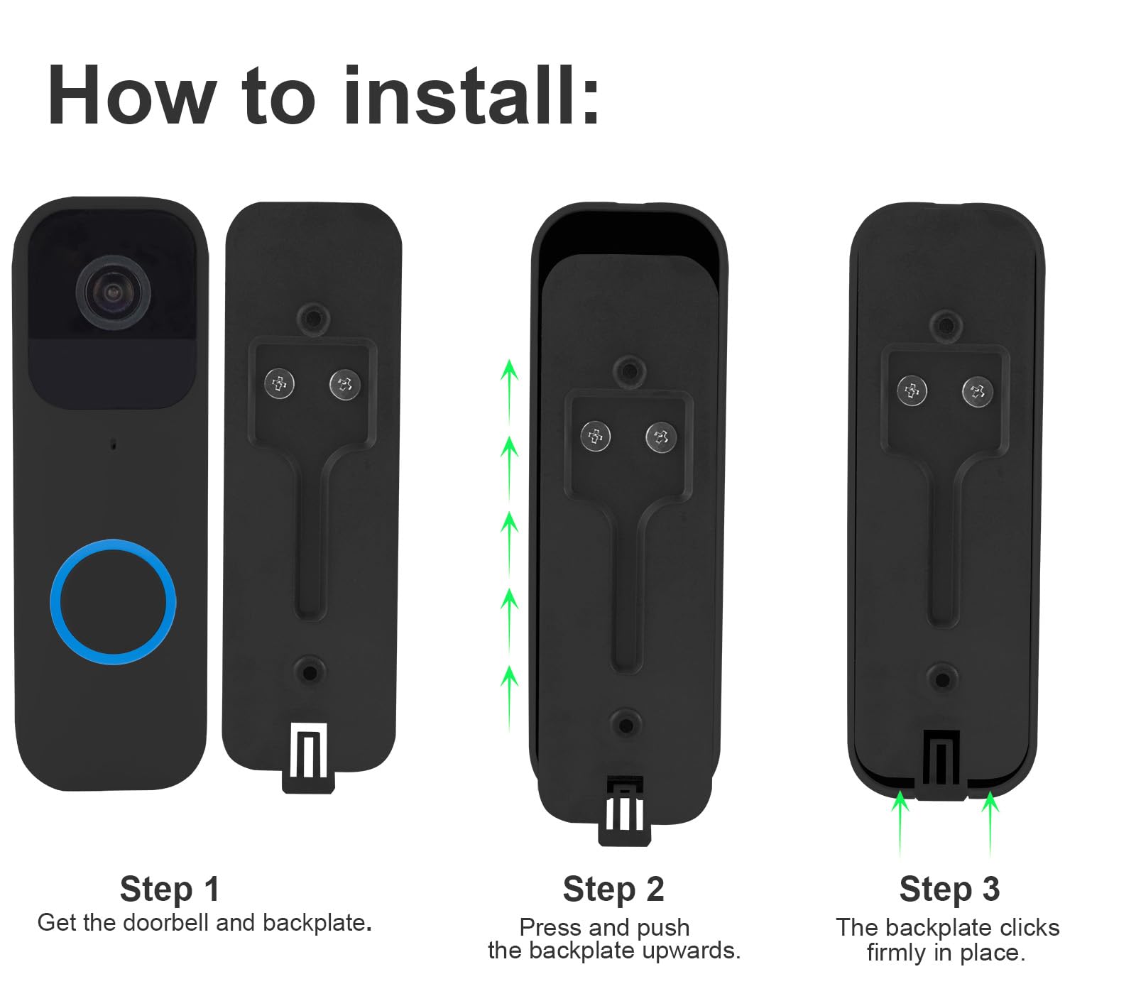 Blink Doorbell Mounting Plate 2-Pack - Compatible with Blink BDM00200U Video Doorbell, Replacement Backplate & Installation Bracket - Perfect for Home Security & Smart Doorbell Setup