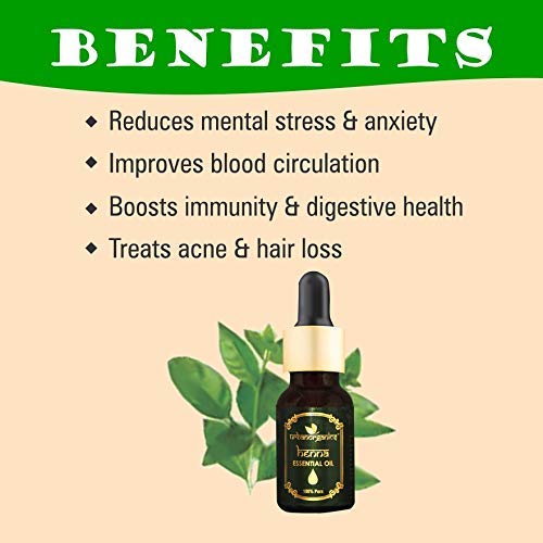 Pure Undiluted Urbanorganics Henna Essential Oil for Hair Growth & Care - 15ml Bottle | Natural Hair Treatment for Dry, Damaged Hair & Scalp Health | Perfect for DIY Hair Masks, Aromatherapy & Relaxation