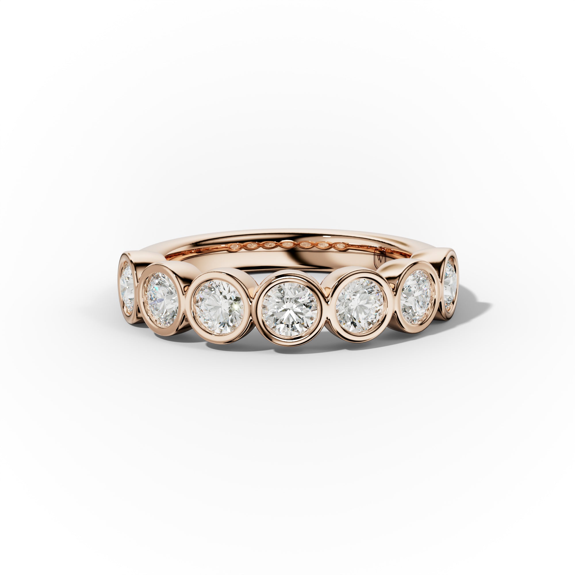 1.0 Carat Bezel Set Round Cut Diamond Anniversary Band for Women - Elegant Wedding Ring, Promise Ring & Anniversary Gift for Her - Perfect for Special Occasions & Everyday Wear