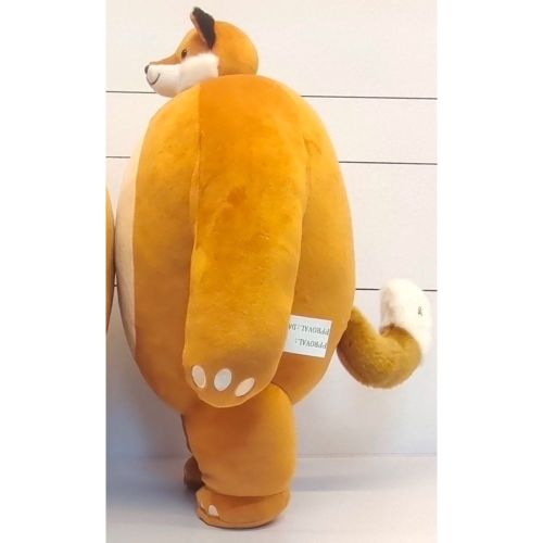 Bagstock Tiny Headed Plush Fox 15 Inch - Vibrant Orange Stuffed Animal Toy for Kids, Nursery Decor, Birthday Gifts & Cute Home Decoration