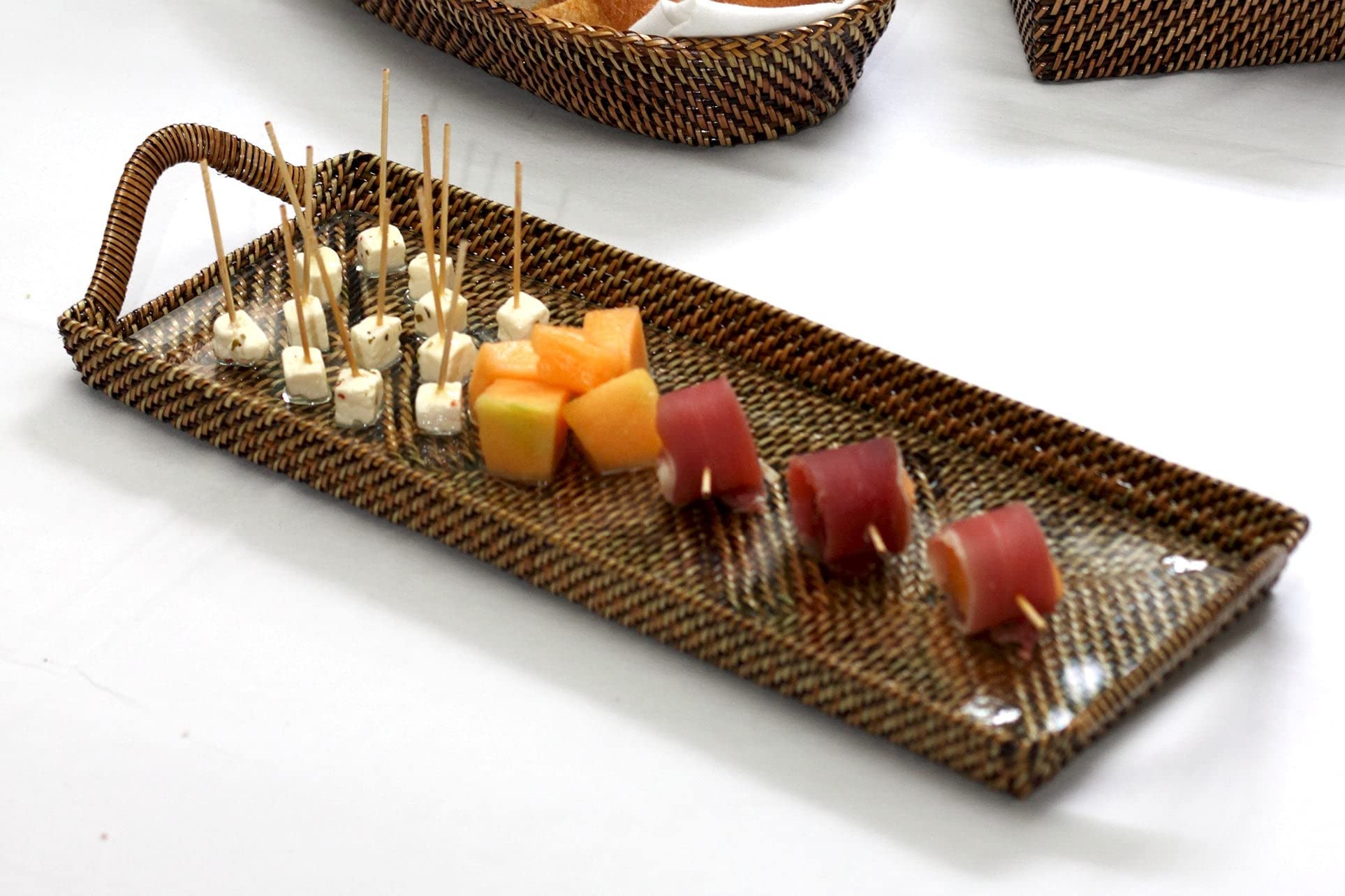 Small Glass Rectangular Tray for Jewelry & Decor