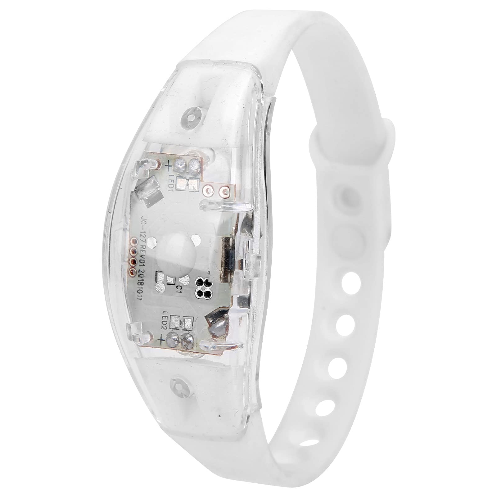 Glow Silicone LED Bracelet - Adjustable Flashing Wristband with 360° High Visibility for Night Running, Walking, Cycling, Concerts & Safety (Button Control, Waterproof) - Perfect for Outdoor Activities, Raves, Festivals and Emergency Situations