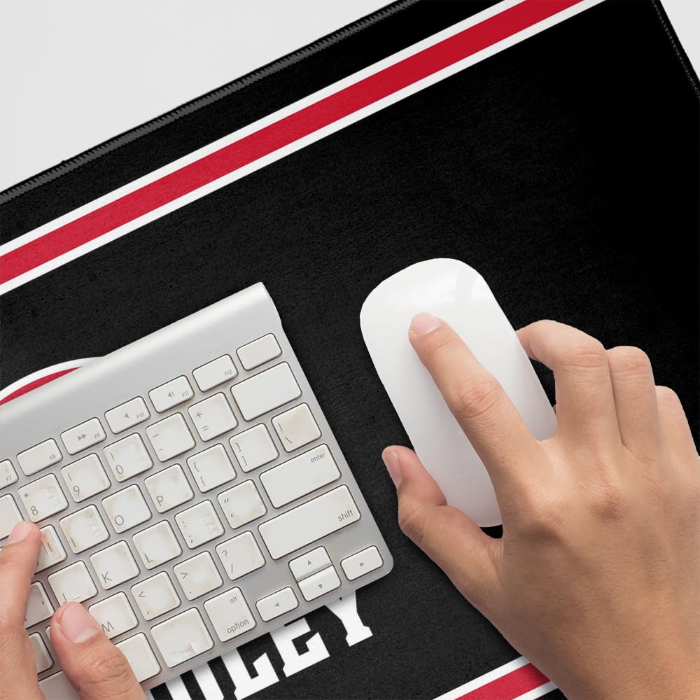 Bradley University Braves Logo Gaming Mouse Pad - Large 31.5x15.7 Inch Non-Slip Desk Mat with Stitched Edges for PC, Laptop, Home & Office Use - Perfect for Gamers, Students & Professionals