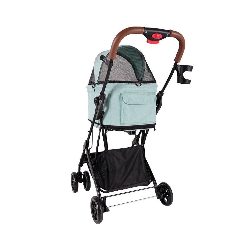 Travois Tri-Fold Pet Travel Carrier for Dogs & Cats – Lightweight, Durable & Portable – Perfect for Airplane, Car & Outdoor Adventures (Spearmint Green)