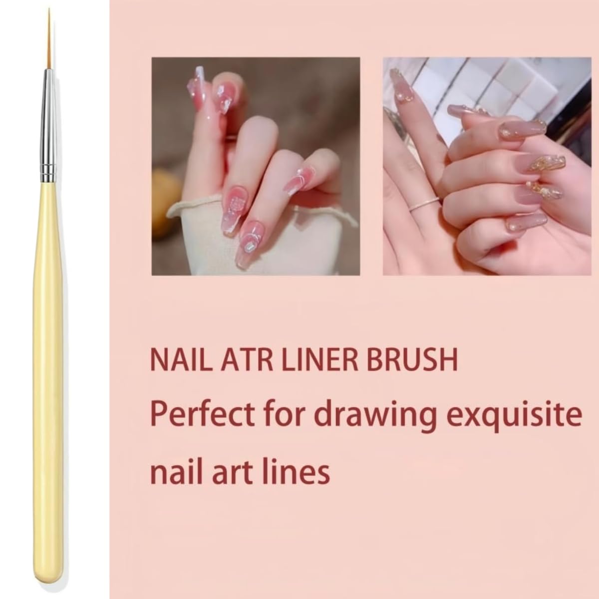 6PCS Nail Art Brush Set for DIY Nail Design & Gel Extension - Home Salon Use