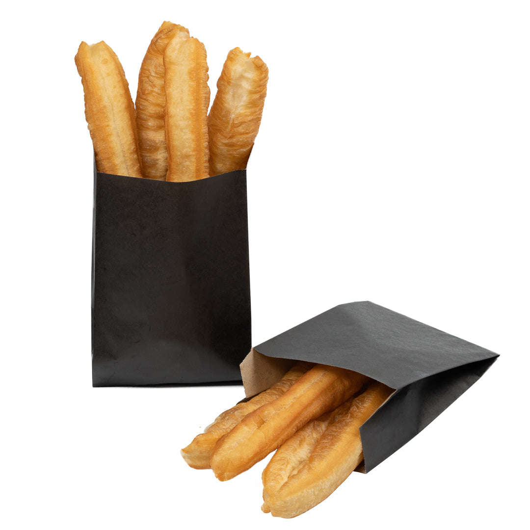 Premium Black Paper French Fry & Snack Bags - 5