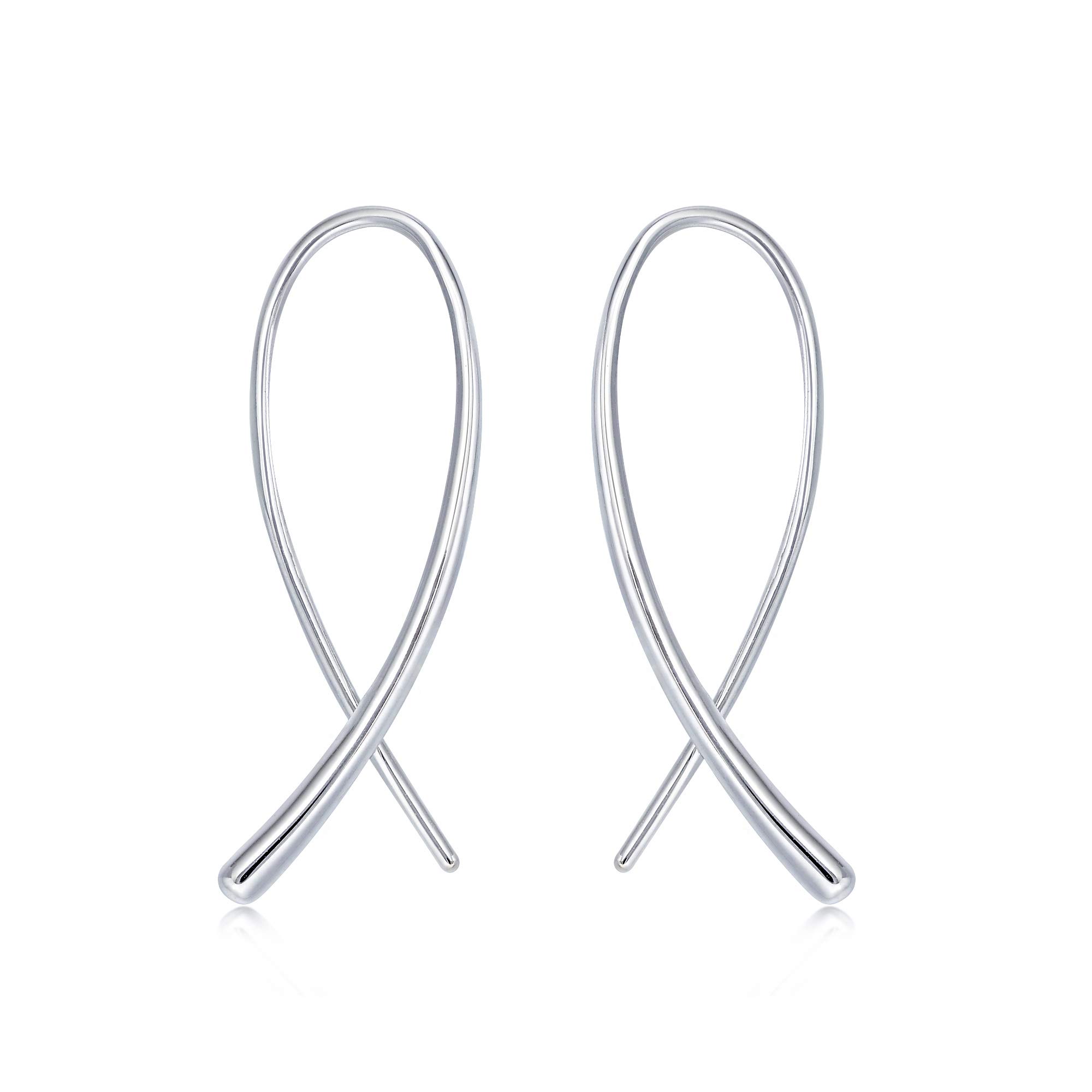 Chow Sang Sang 950 Platinum Wire Earrings - Elegant and Durable Jewelry for Women, Perfect for Parties, Weddings, and Everyday Wear