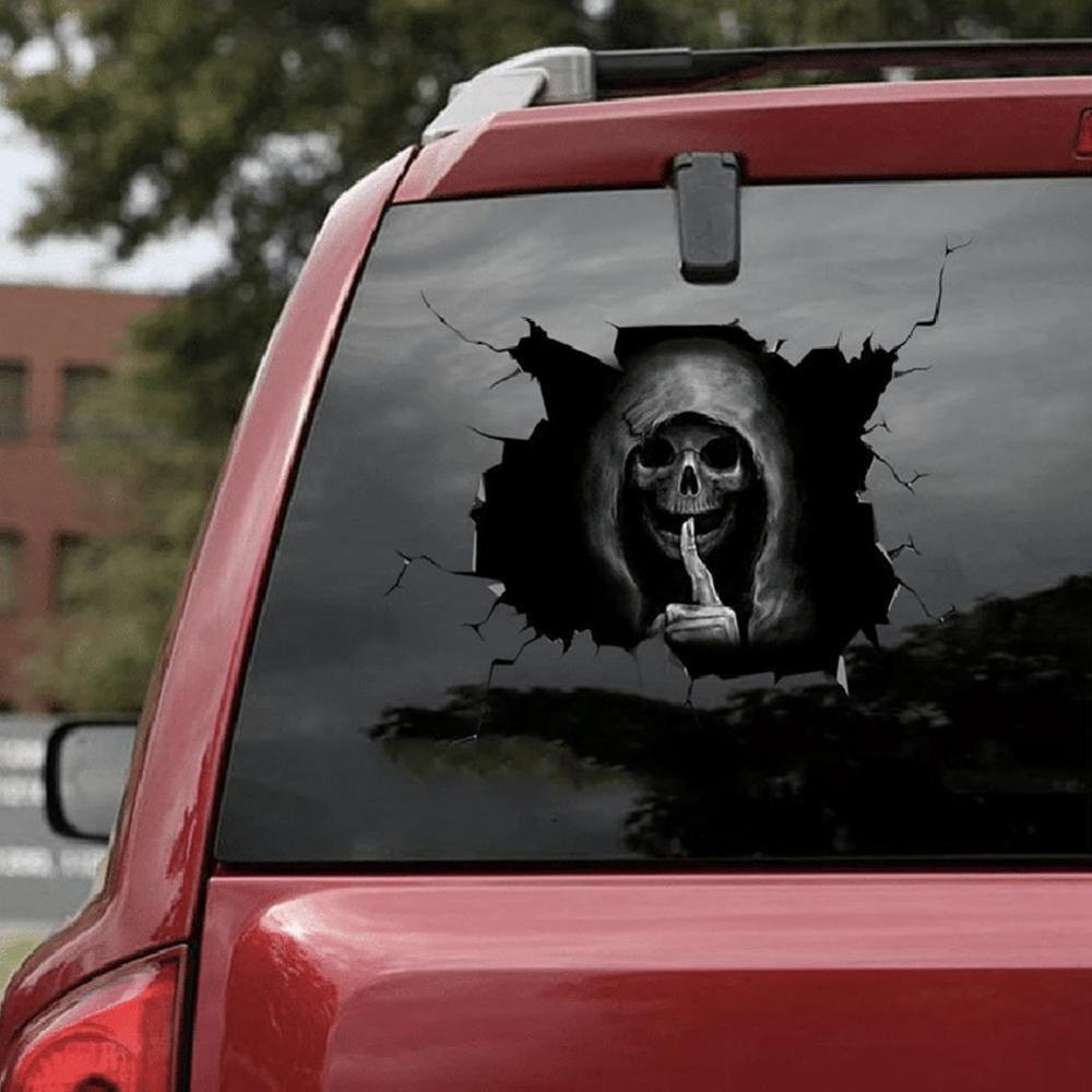 Spooky Halloween Skull Wall Decal Sticker - Gothic Home Decor for Party, Haunted House & Seasonal Celebration