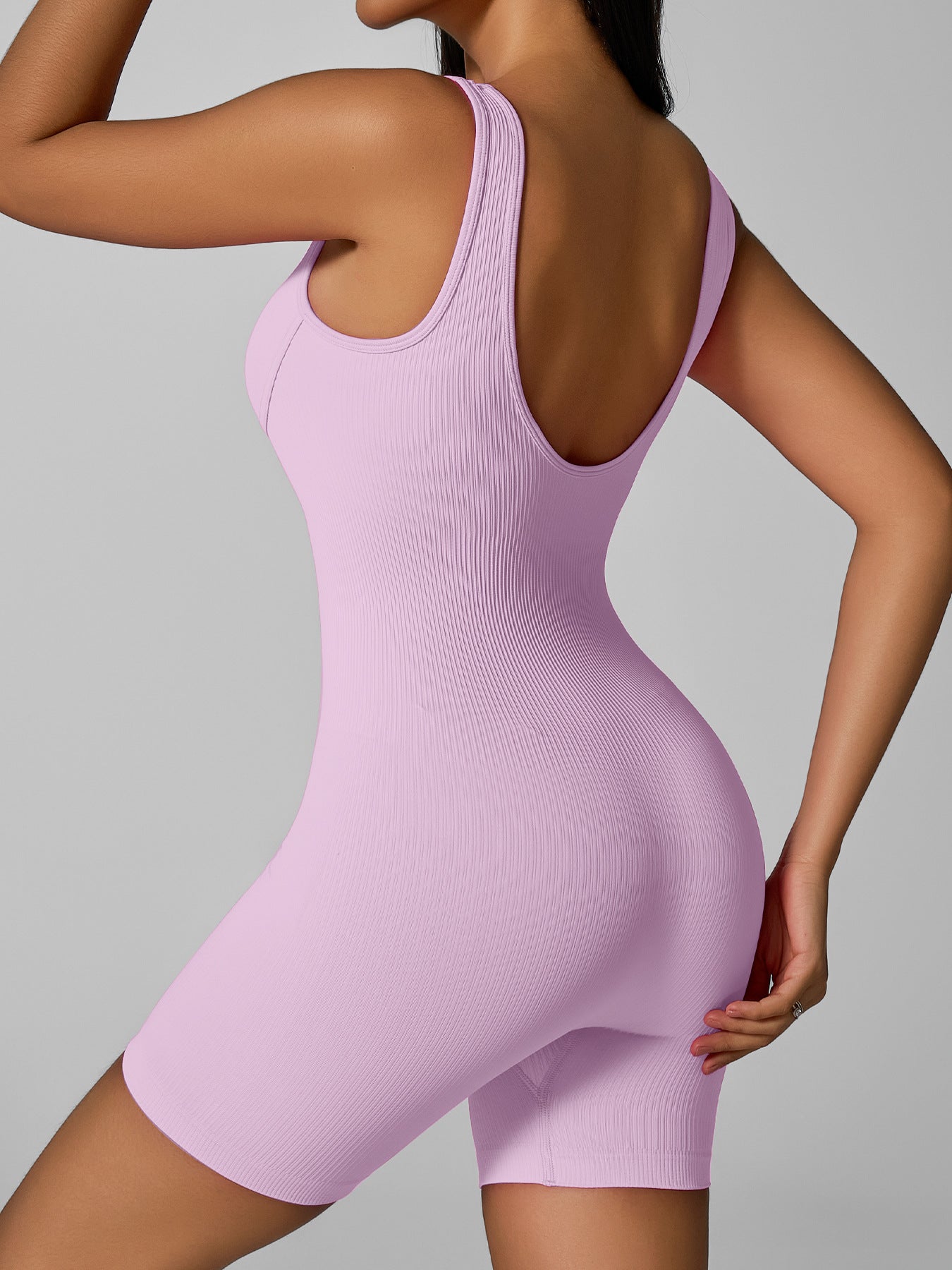 ZASUWA Women's Ribbed Tummy Control Romper Jumpsuit - Slimming Bodysuit for Shapewear & Casual Outfits | Perfect for Work, Date Night & Everyday Wear