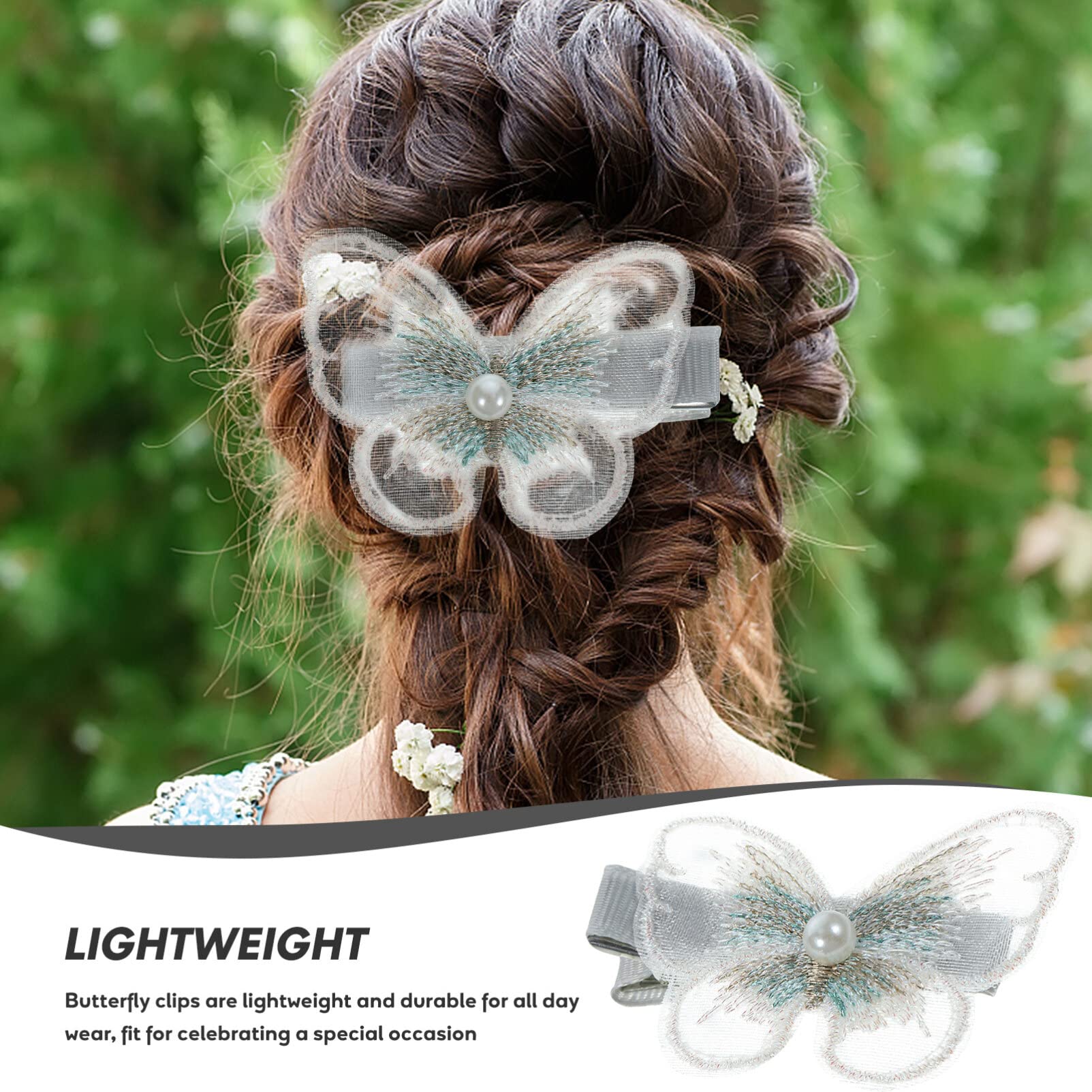 FOMIYES 10pcs White Metal Butterfly Hair Clips for Women - Elegant Wedding Hair Accessories, Floral Hair Pins for Bridal, Prom, Party & Special Occasions - Perfect Hair Decoration for Girls and Misses