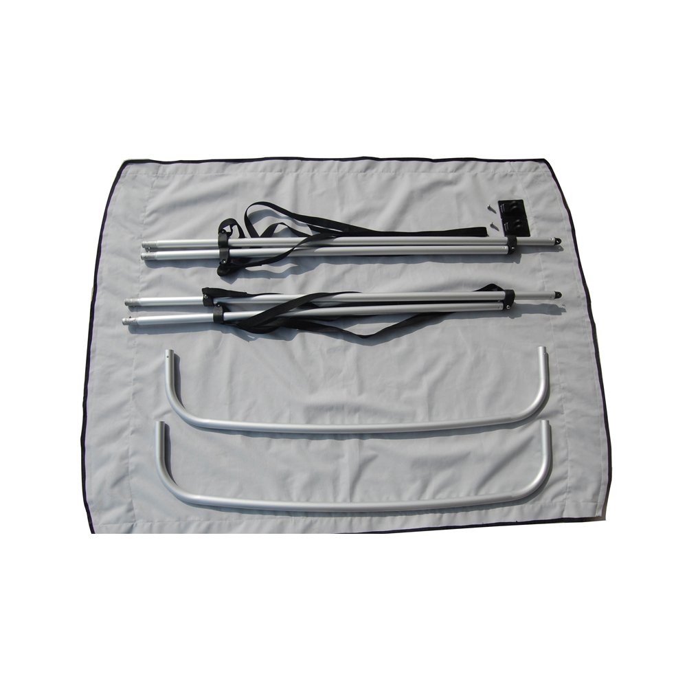 Portable Bimini Top Cover Canopy for Inflatable Kayak & Canoe Boat (2 Bow) - Sun Shade Shelter for Outdoor Water Sports & Fishing Adventures