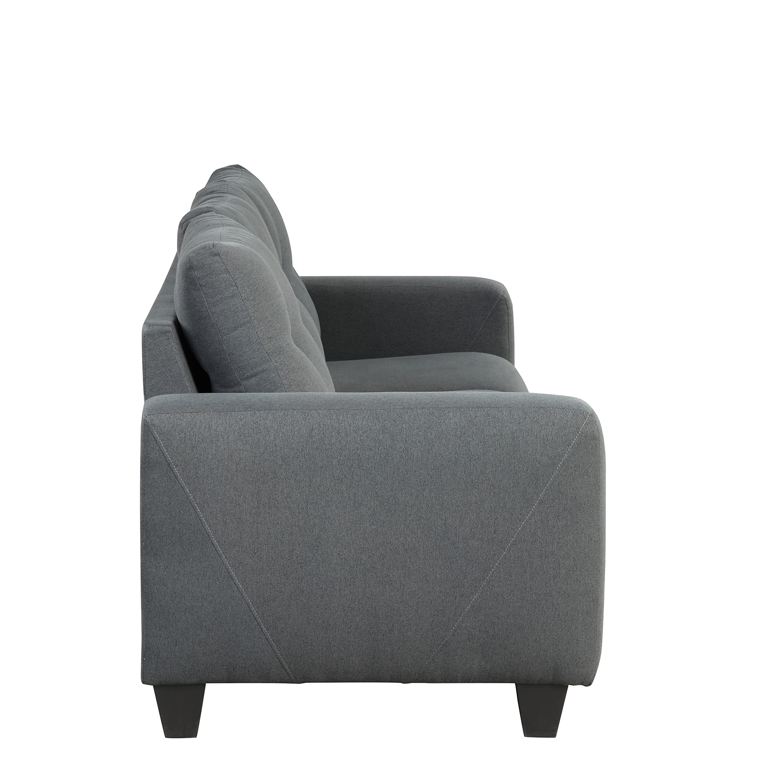 Merax 3-Seat Upholstered Sofa - Modern Linen Fabric Couch for Living Room | Comfortable Sectional Sofa for Family Gatherings & Home Theater Seating