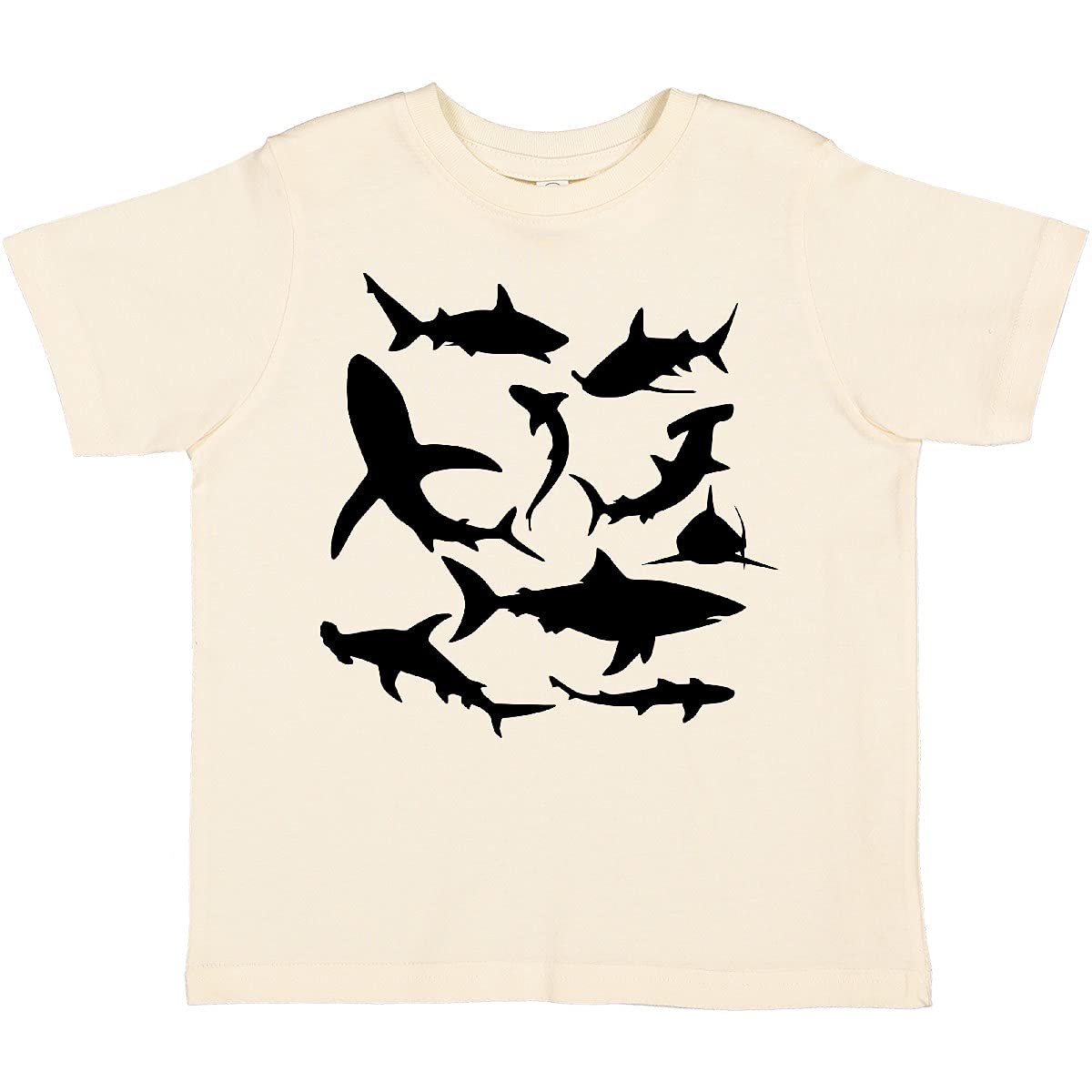 Inktastic School of Sharks Toddler T-Shirt - Cute Baby Shark Graphic Tee for Boys & Girls - Soft Cotton Kids Shirt for Playdates, Beach Trips & Family Photos