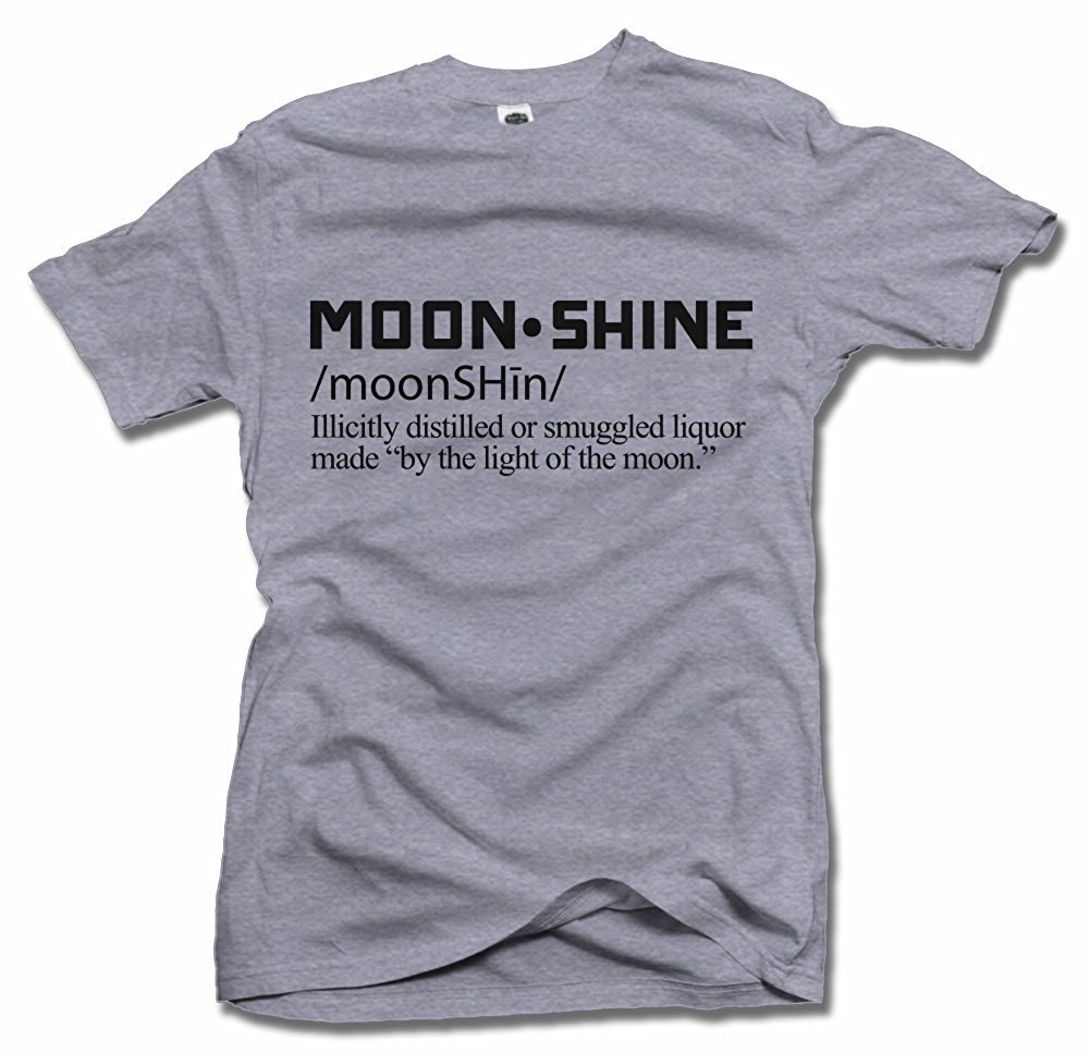 AM T-Shirts Moonshine Definition White Men's Tee (6.1oz) - Soft Cotton Vintage Graphic T-Shirt for Casual Wear, Street Style & Everyday Outfits