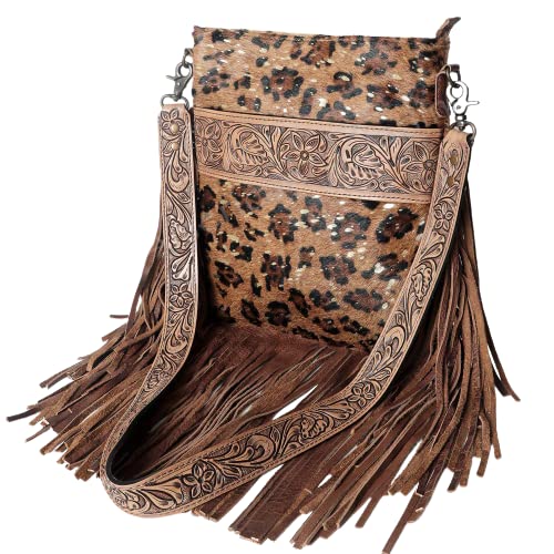 American Darling Women's Concealed Carry Crossbody Purse - Hand Carved Leather Fringe Western Handbag for CCW | Perfect for Everyday Carry, Western Fashion & Concealed Carry Lifestyle