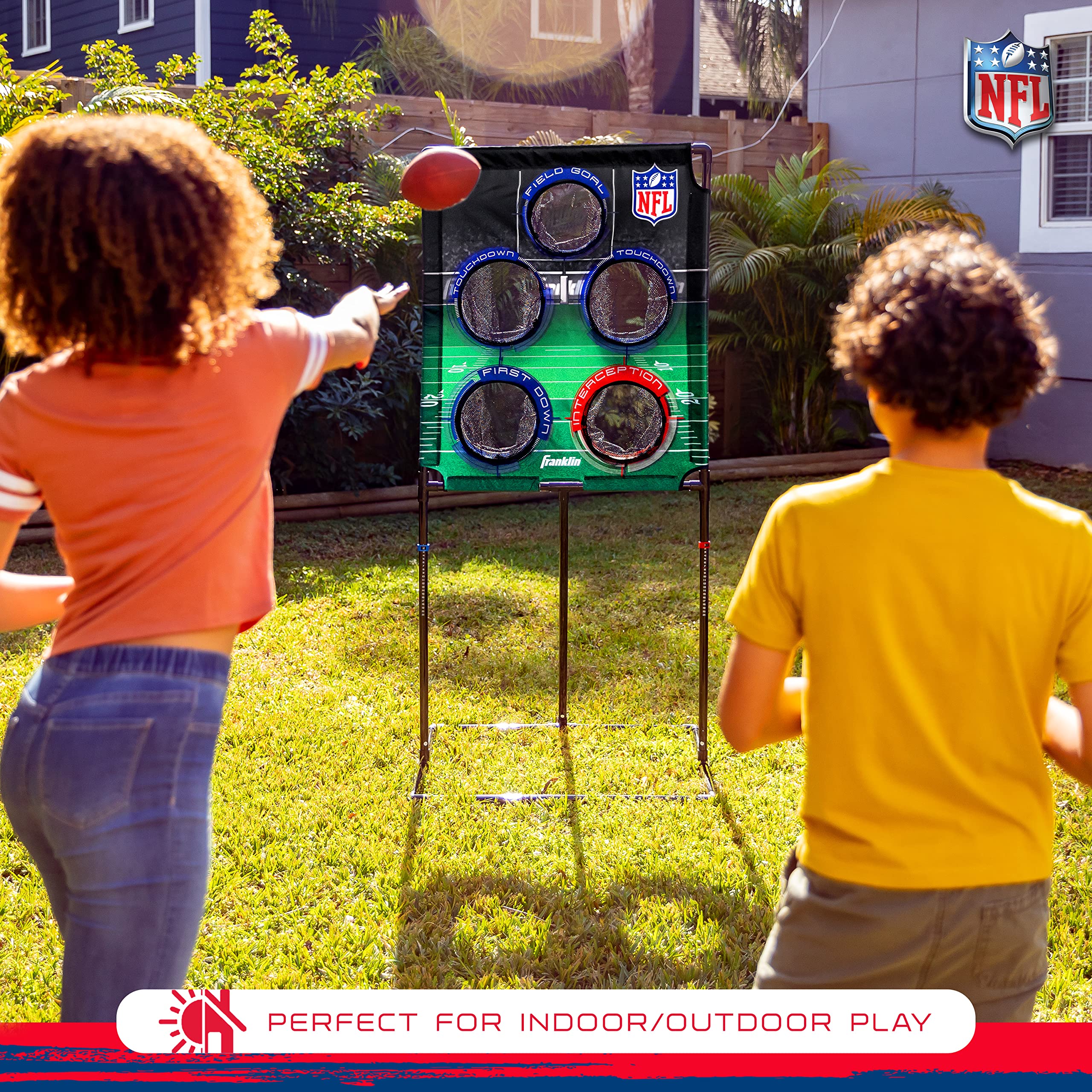 Franklin Sports Football & Baseball Target Toss Game Set for Kids - Indoor & Outdoor Throwing Activity with Mini Balls & Targets - Perfect for Backyard Play, Birthday Parties & Family Game Nights