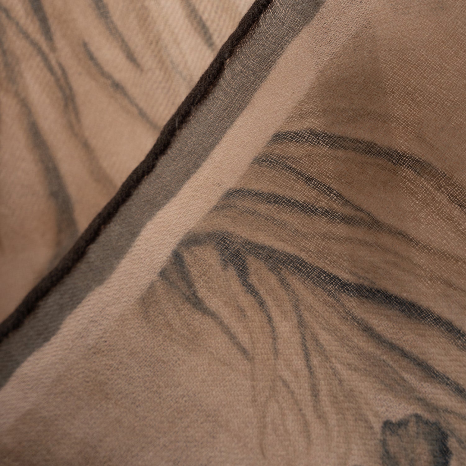Luxury Long Cashmere Scarf in Taupe Irises Color - Soft & Warm Winter Accessory for Women - Perfect for Office, Travel & Special Occasions