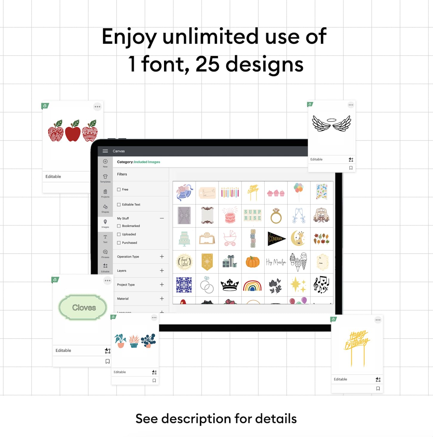 Cricut Maker 4 Smart Cutting Machine - Wireless DIY Crafting Tool with 10x Cutting Force (Seashell) | Includes Digital Design Bundle & Free Images for Design Space App | Perfect for Vinyl Cutting, Card Making & Home Decor Projects