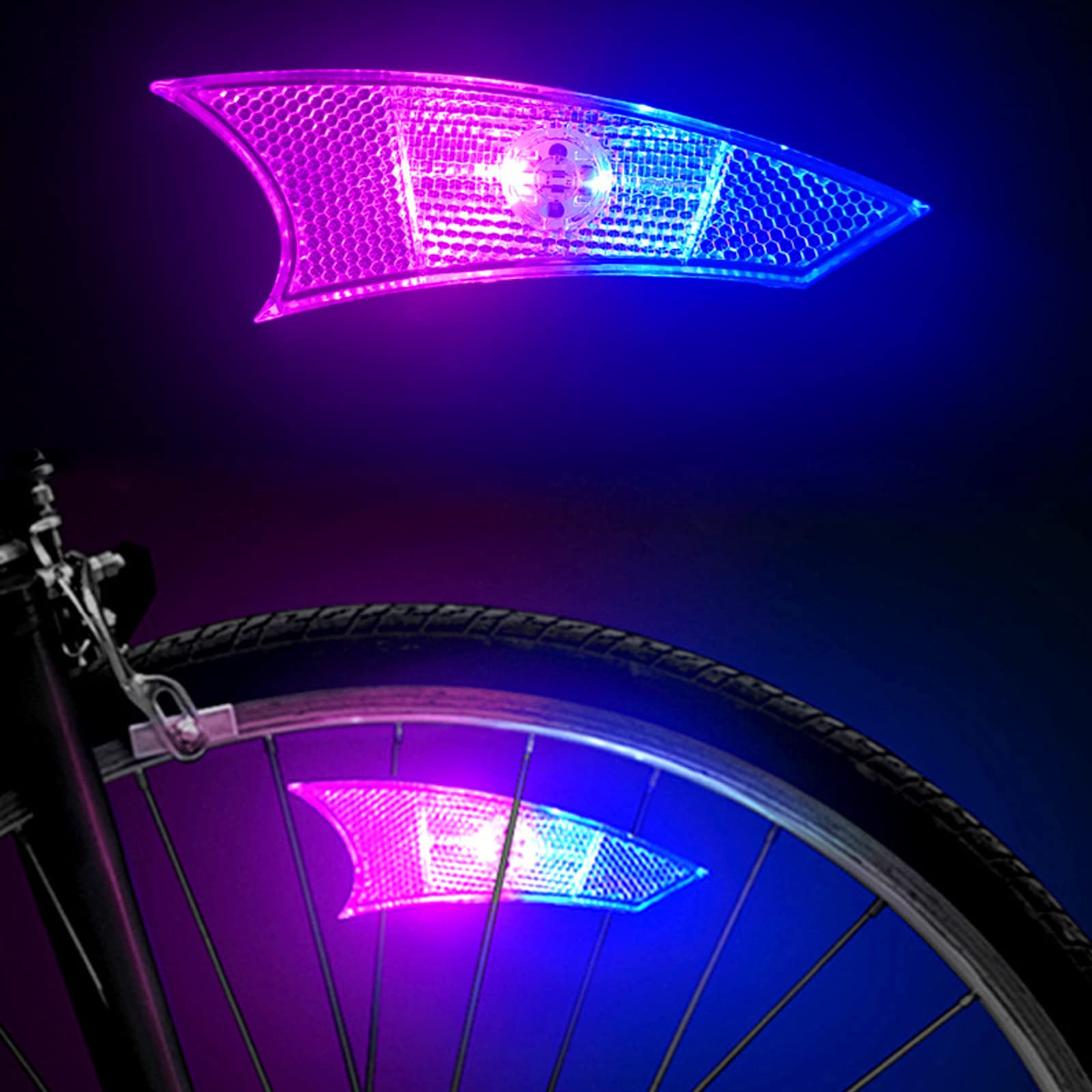 TIGERMILLION 2PCS LED Bike Wheel Lights - Waterproof Cycling Safety Lights for Night Riding, Bicycle Spoke Lights & Wheel Decoration - Perfect for Commuting, Road Biking, and Outdoor Adventures