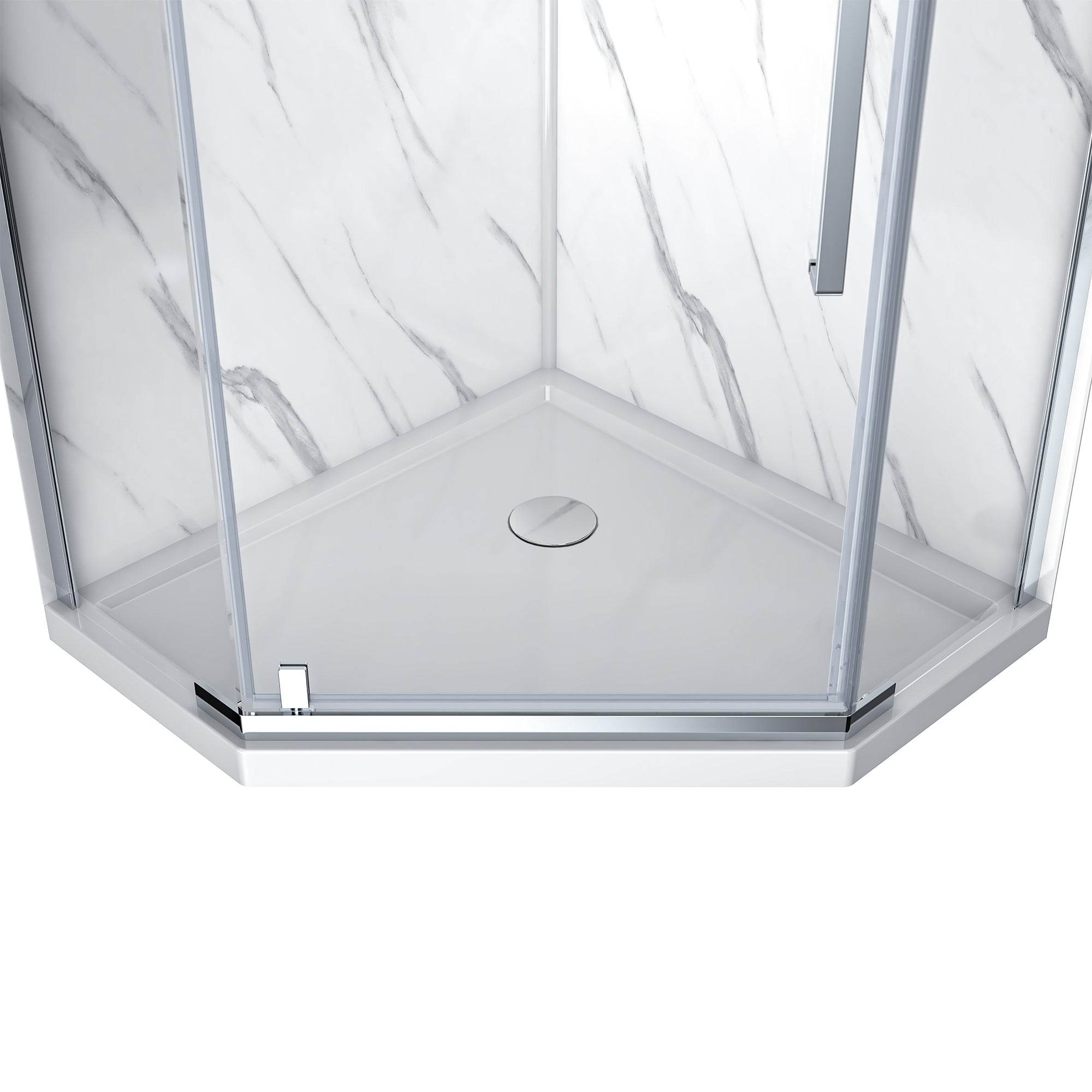 Capri Neo Angle Shower Kit - Black, Chrome & Brushed Nickel Finish | Modern Bathroom Fixture for Spa-Like Shower Experience | Perfect for Home Renovation & Luxury Bathroom Upgrade
