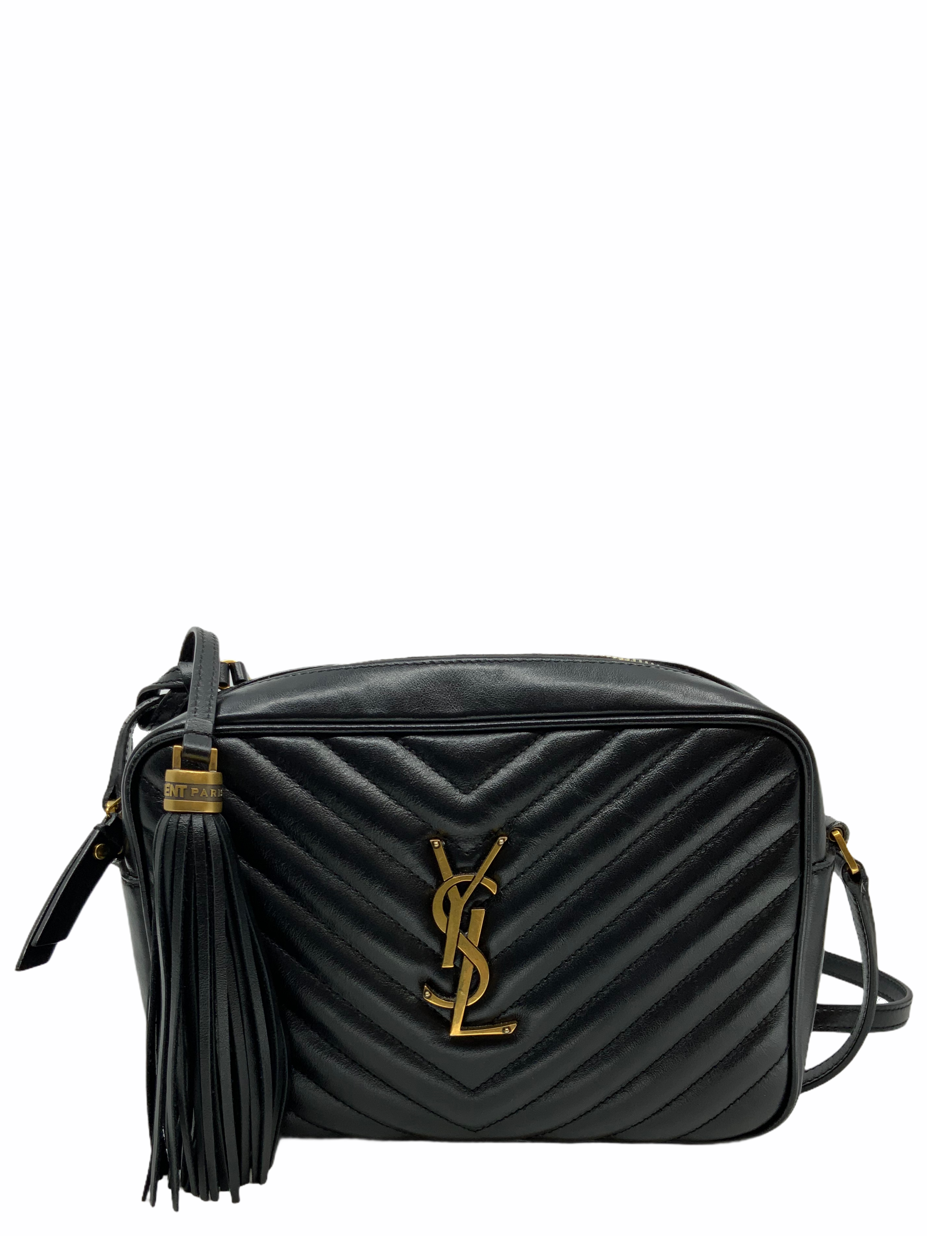 Saint Laurent Medium Lou Matelassé Quilted Leather Camera Bag - Luxury Designer Crossbody Purse for Women | Perfect for Date Night, Travel & Everyday Use