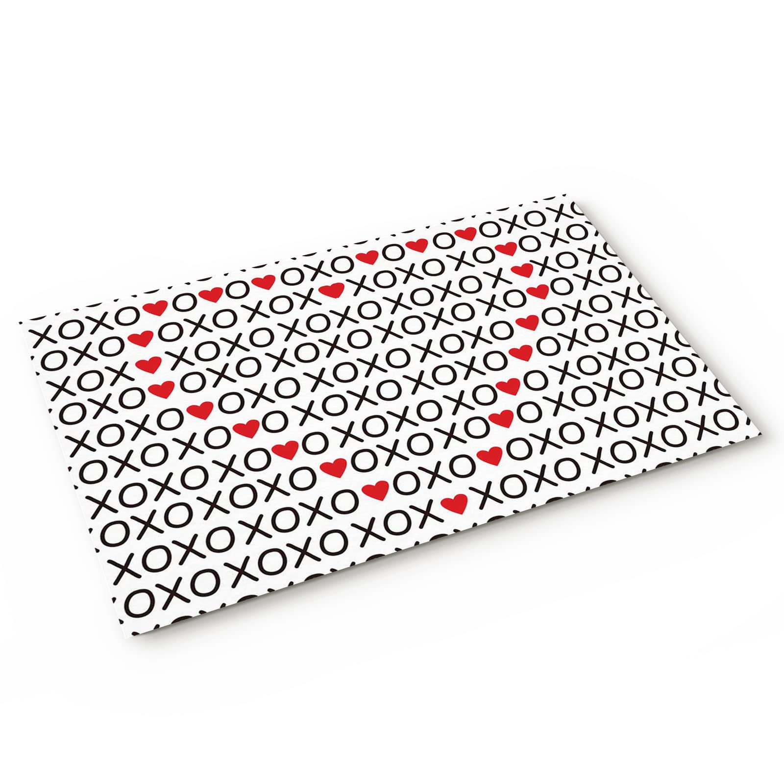 Valentines Day Doormat - Heart Shape Design Non-Slip Floor Mat for Home Entrance, Bathroom, Bathtub, Indoor & Outdoor Use - XOXO Sweet Love Decor (18x30 Inches) - Perfect for Romantic Home Decor, Wedding Gift & Couples Housewarming